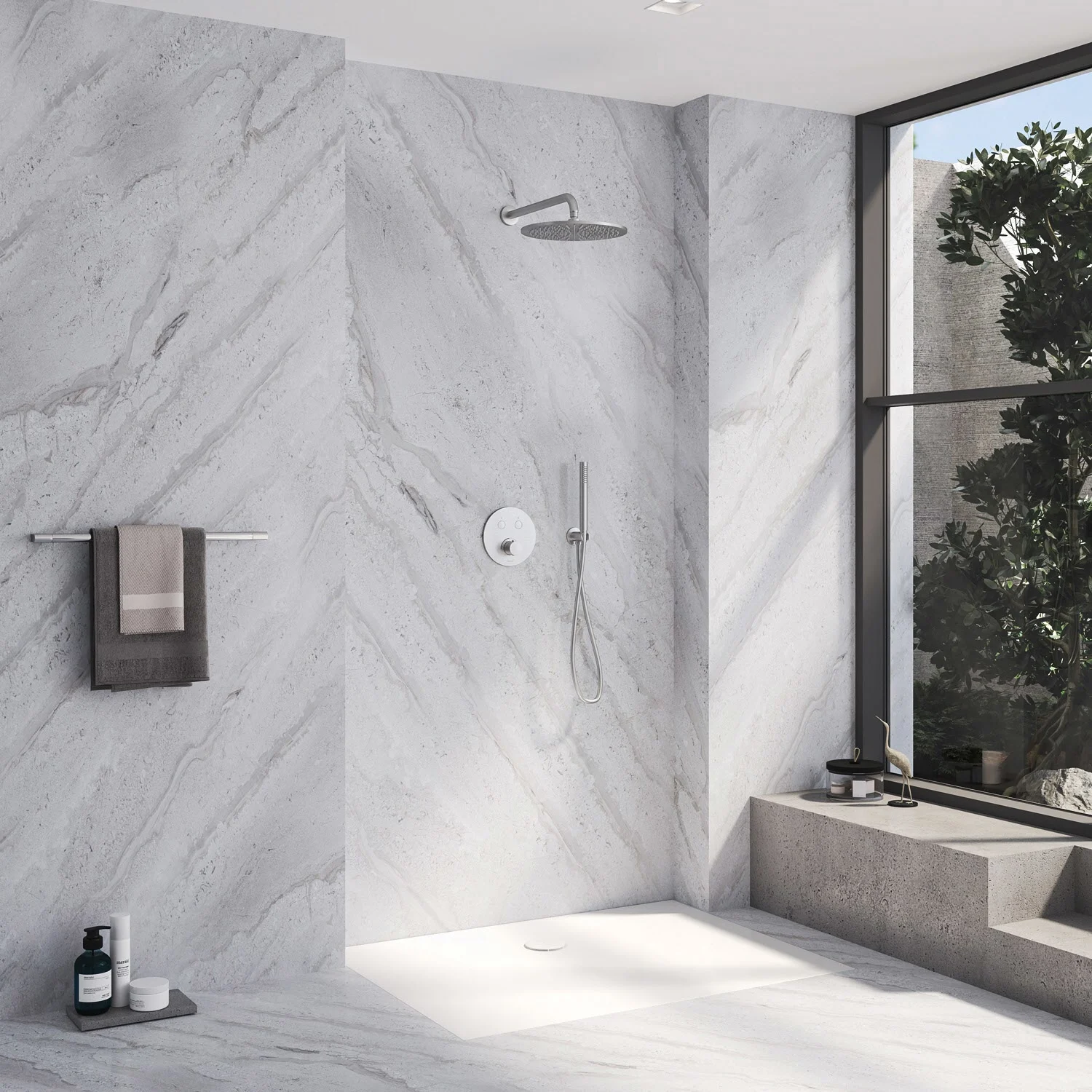 Kronenbach Smart Push Unterputz-Mischer für 2 Verbraucher, runde Ausführung Bild 4