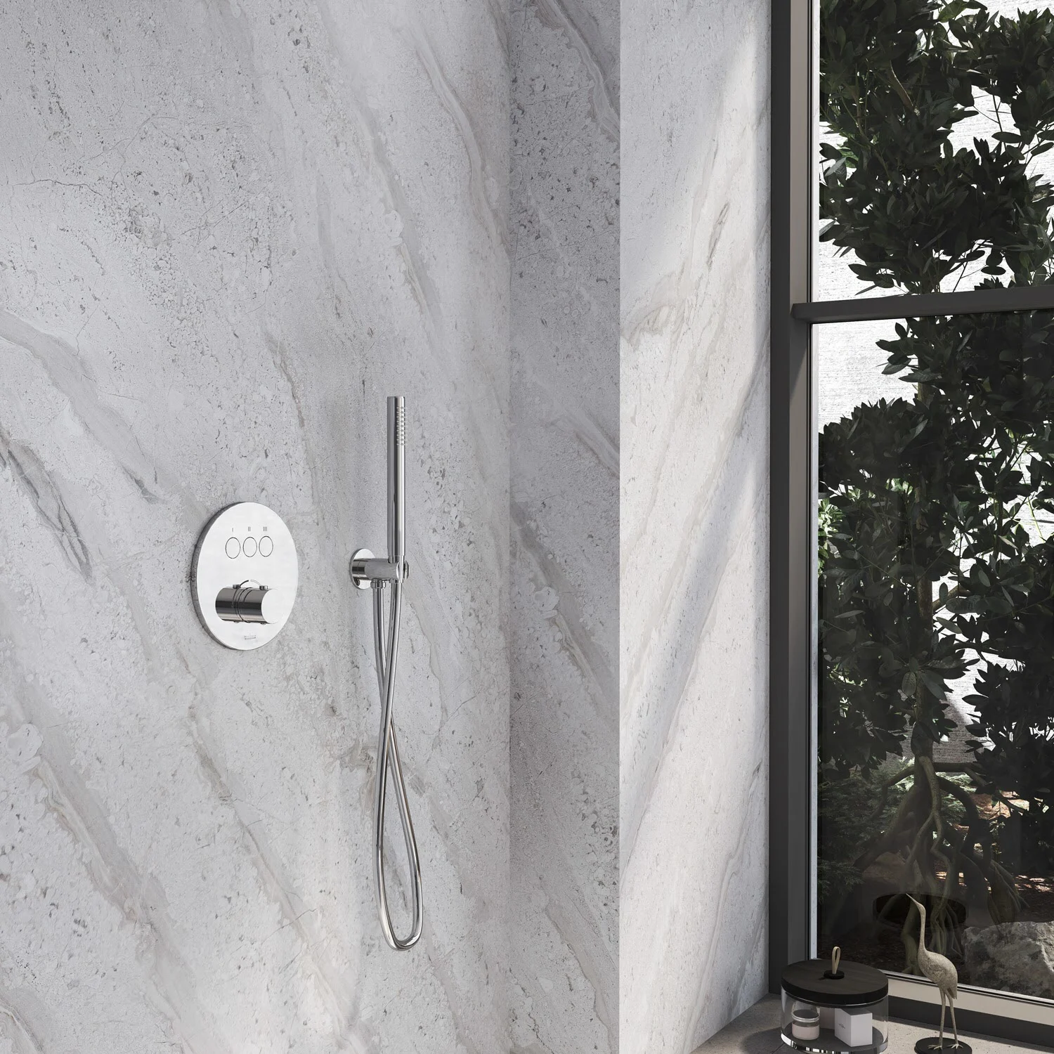 Kronenbach Smart Push Unterputz-Mischer für 3 Verbraucher, runde Ausführung Bild 3