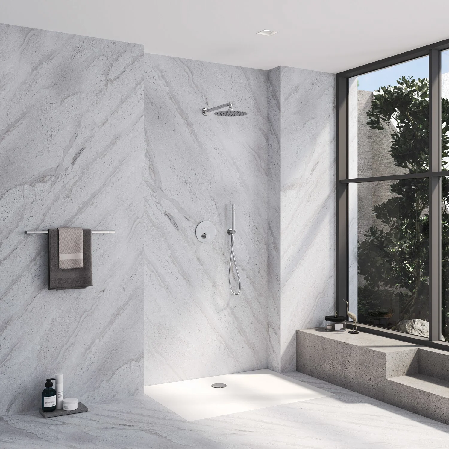 Kronenbach Smart Push Unterputz-Mischer für 3 Verbraucher, runde Ausführung Bild 4