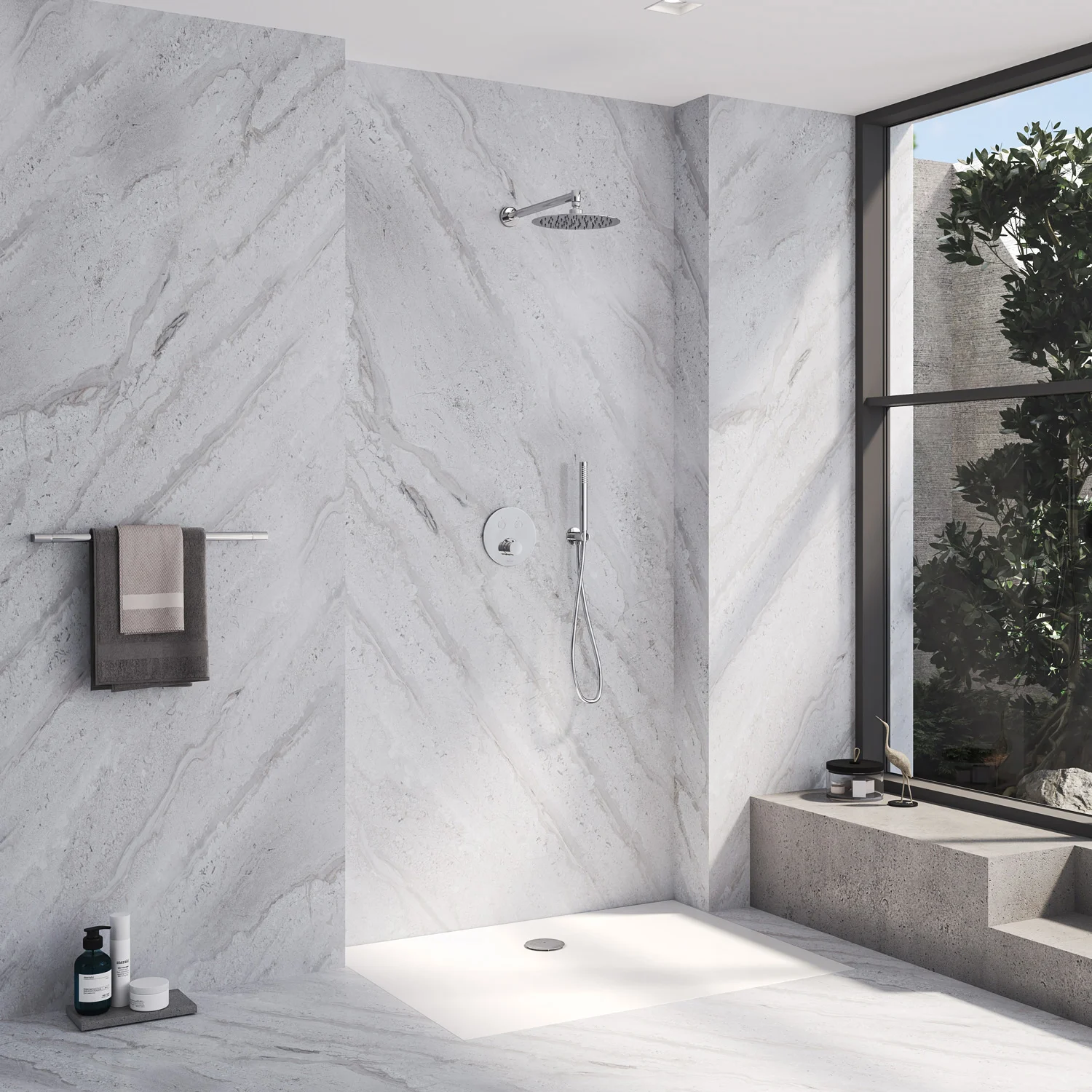 Kronenbach Smart Push Unterputz-Mischer für 2 Verbraucher, runde Ausführung Bild 3