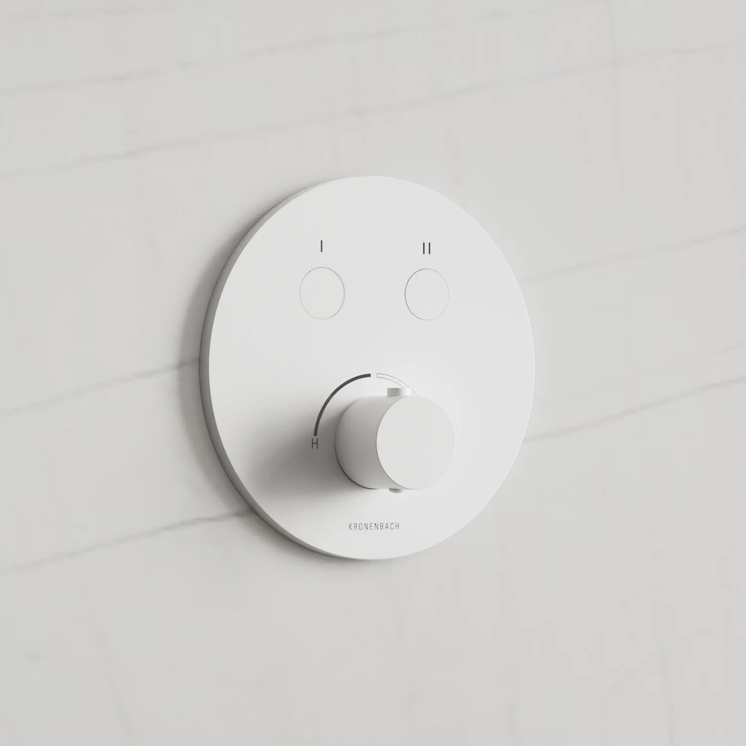 Kronenbach Smart Push Unterputz-Mischer für 2 Verbraucher, runde Ausführung