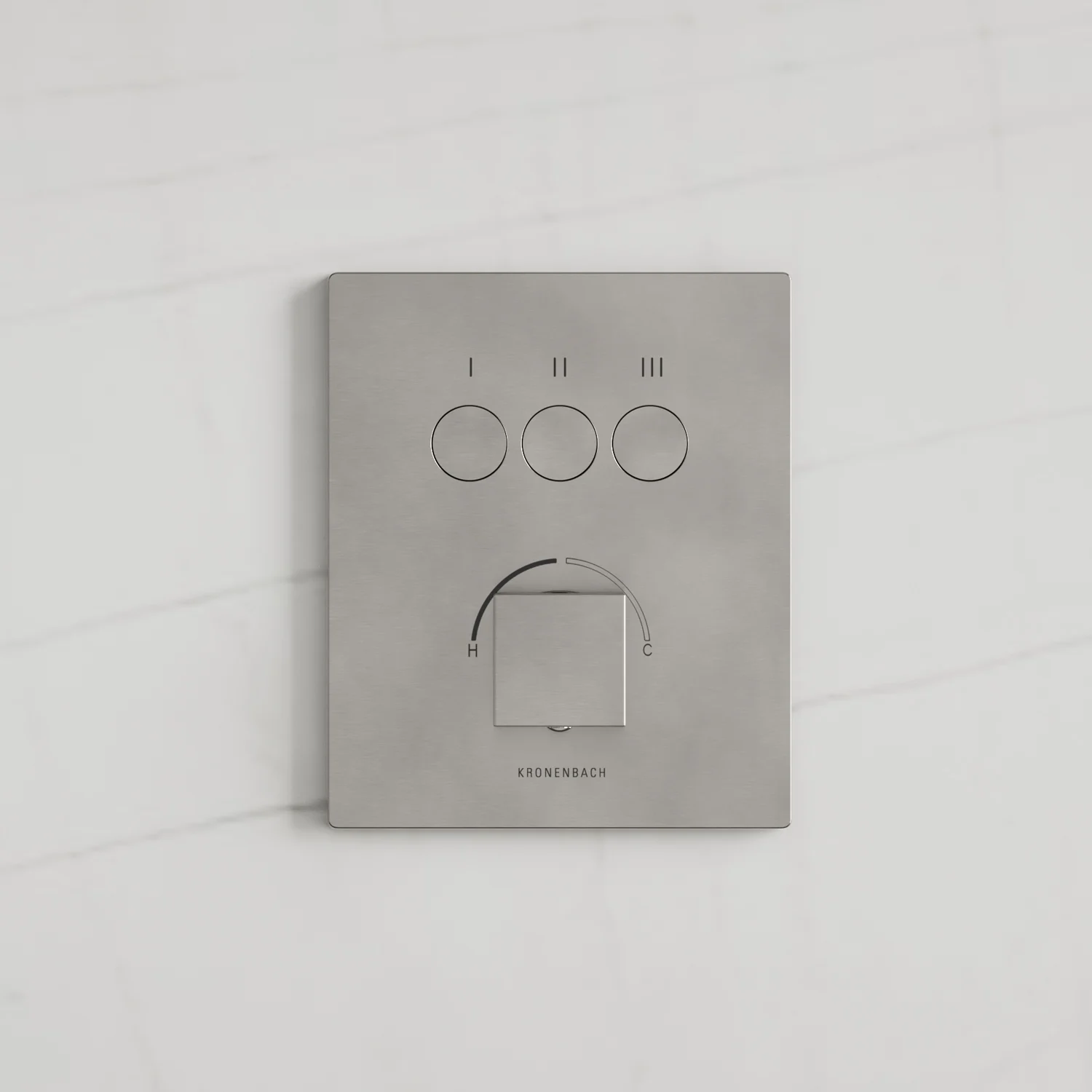 Kronenbach Smart Push Unterputz-Mischer für 3 Verbraucher, eckige Ausführung Bild 3