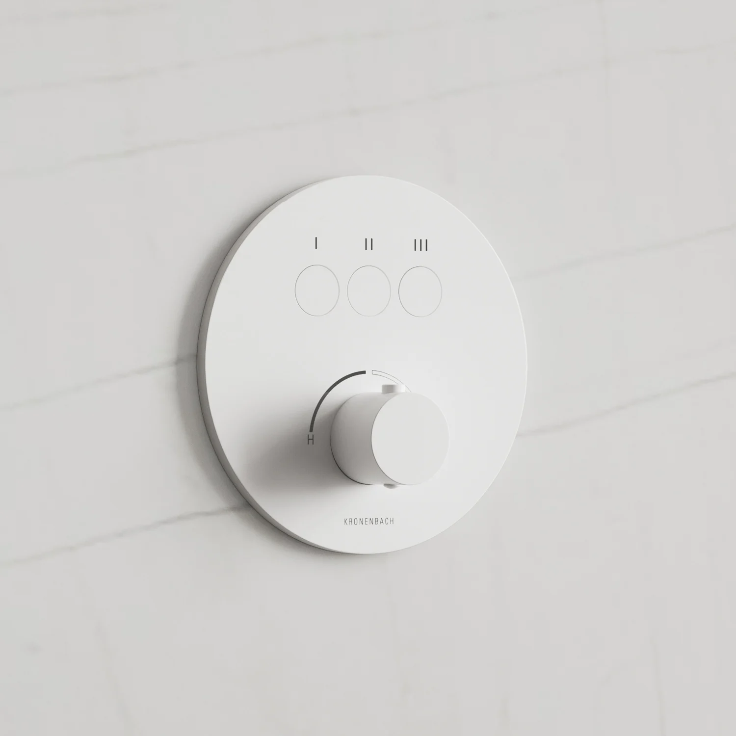 Kronenbach Smart Push Unterputz-Mischer für 3 Verbraucher, runde Ausführung