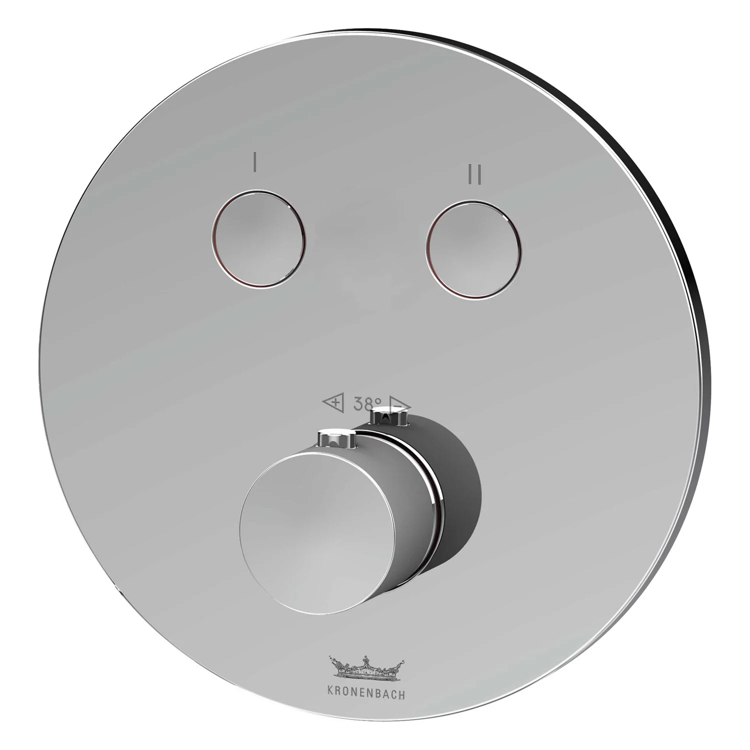 Kronenbach Smart Push Thermostat Unterputz für 2 Verbraucher, runde Ausführung Bild 2