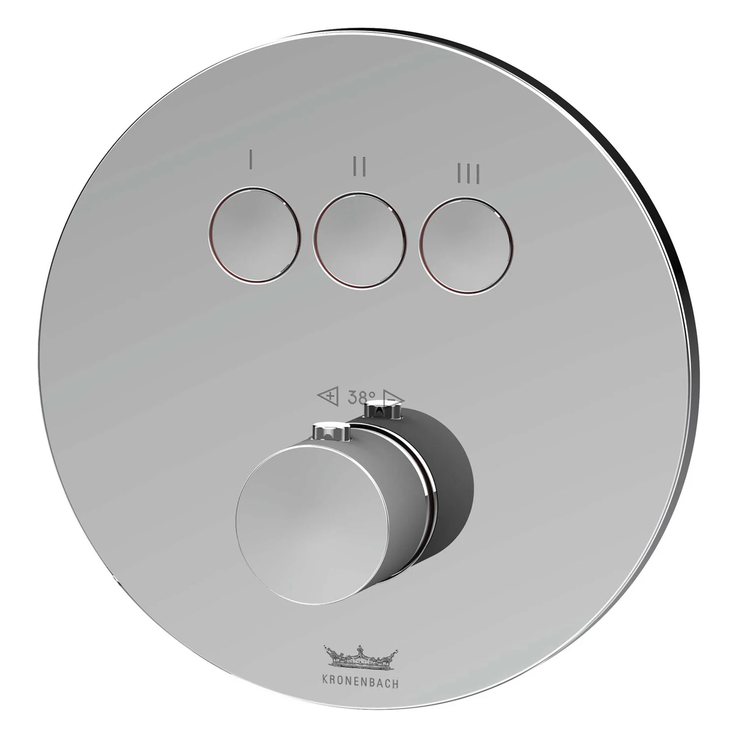 Kronenbach Smart Push Thermostat Unterputz für 3 Verbraucher, runde Ausführung Bild 2