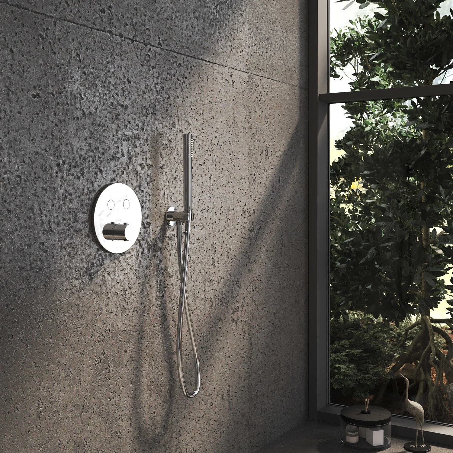 Kronenbach Smart Push Thermostat Unterputz für 2 Verbraucher, runde Ausführung Bild 3