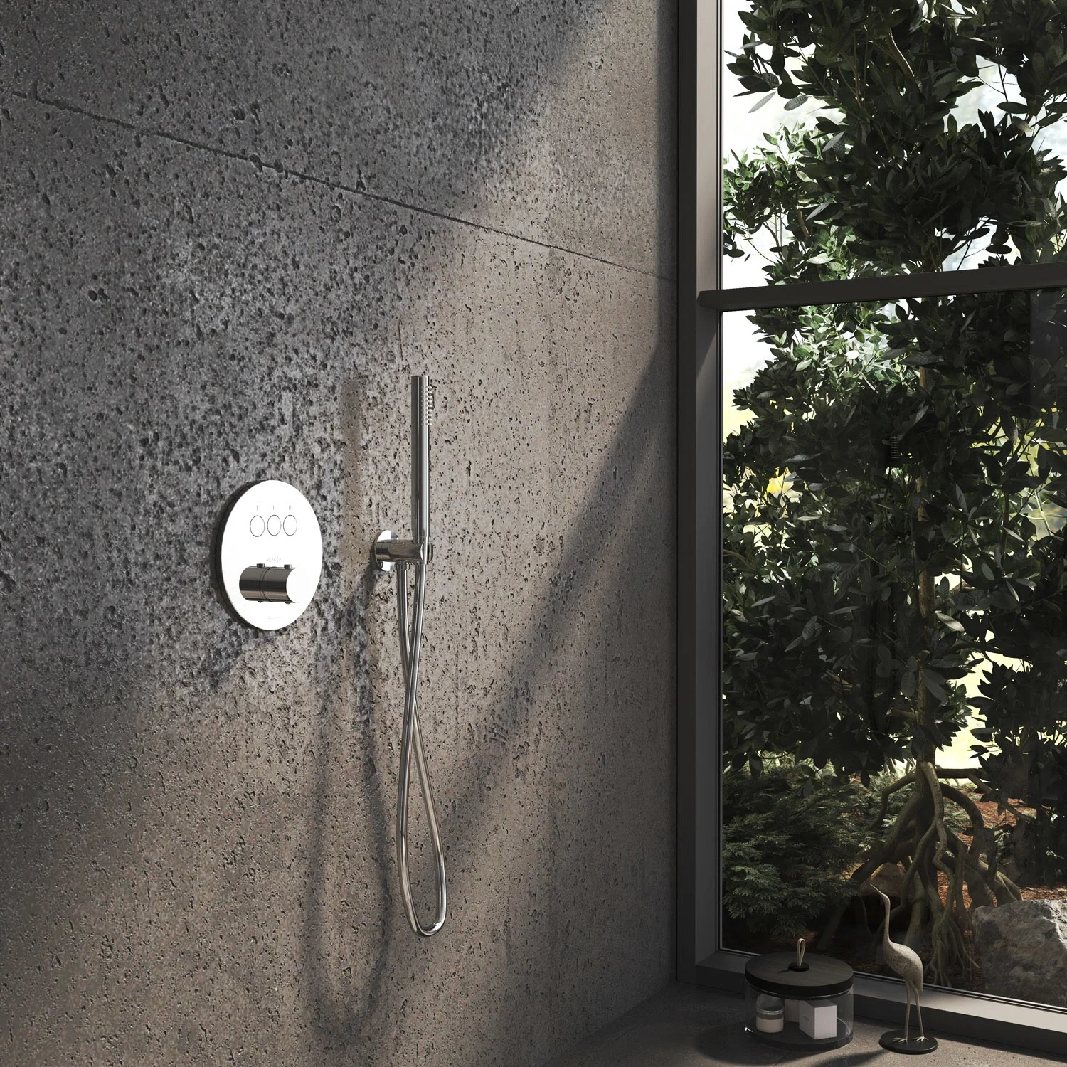 Kronenbach Smart Push Thermostat Unterputz für 3 Verbraucher, runde Ausführung Bild 3