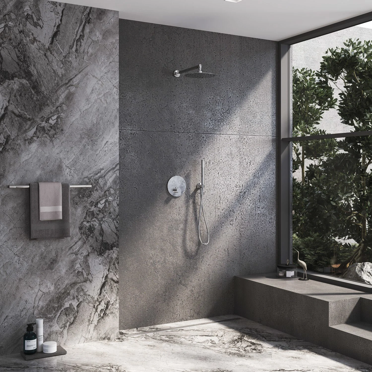 Kronenbach Smart Push Thermostat Unterputz für 2 Verbraucher, runde Ausführung Bild 4