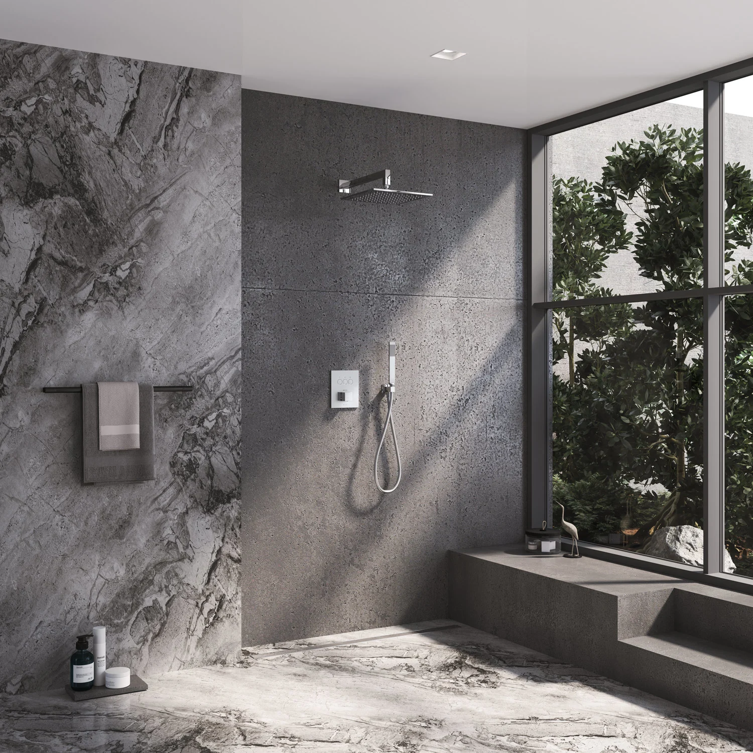 Kronenbach Smart Push Thermostat Unterputz für 3 Verbraucher, eckige Ausführung Bild 4