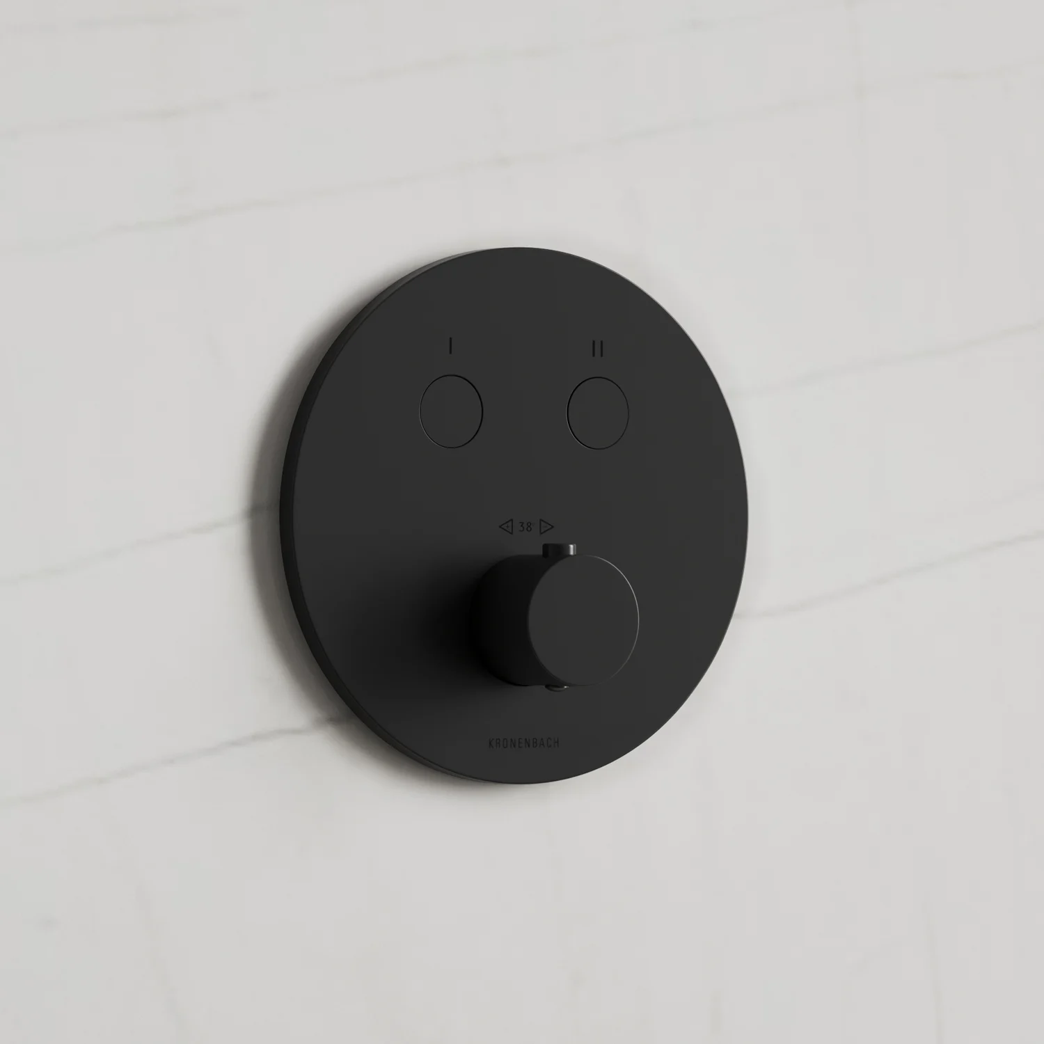 Kronenbach Smart Push Thermostat Unterputz für 2 Verbraucher, runde Ausführung