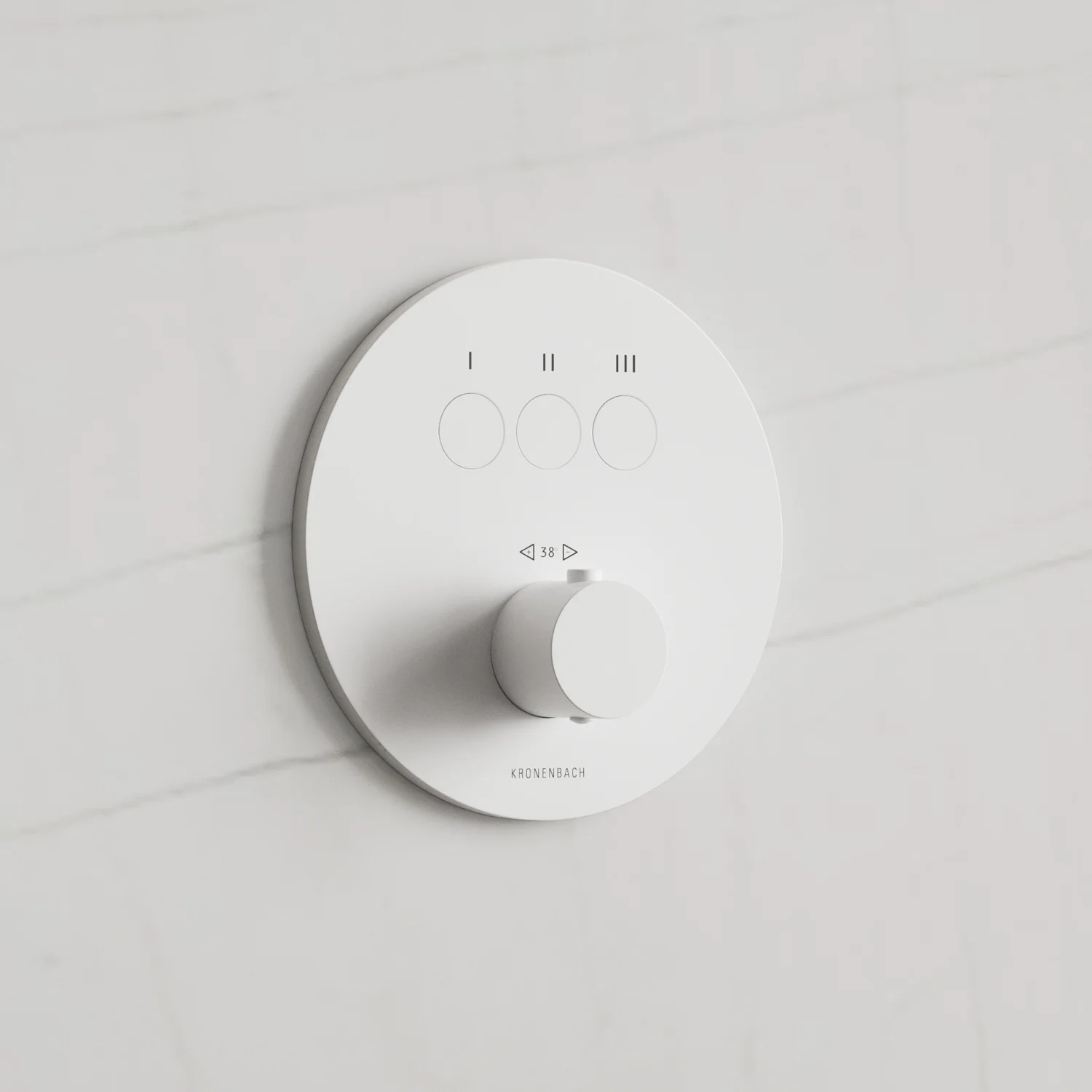 Kronenbach Smart Push Thermostat Unterputz für 3 Verbraucher, runde Ausführung