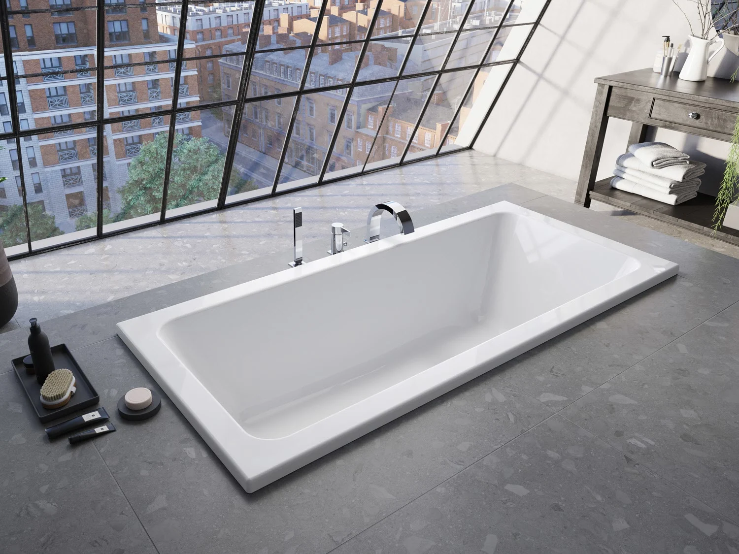 Kronenbach Cube Duo-Badewanne 170 x 75 cm Bild 7