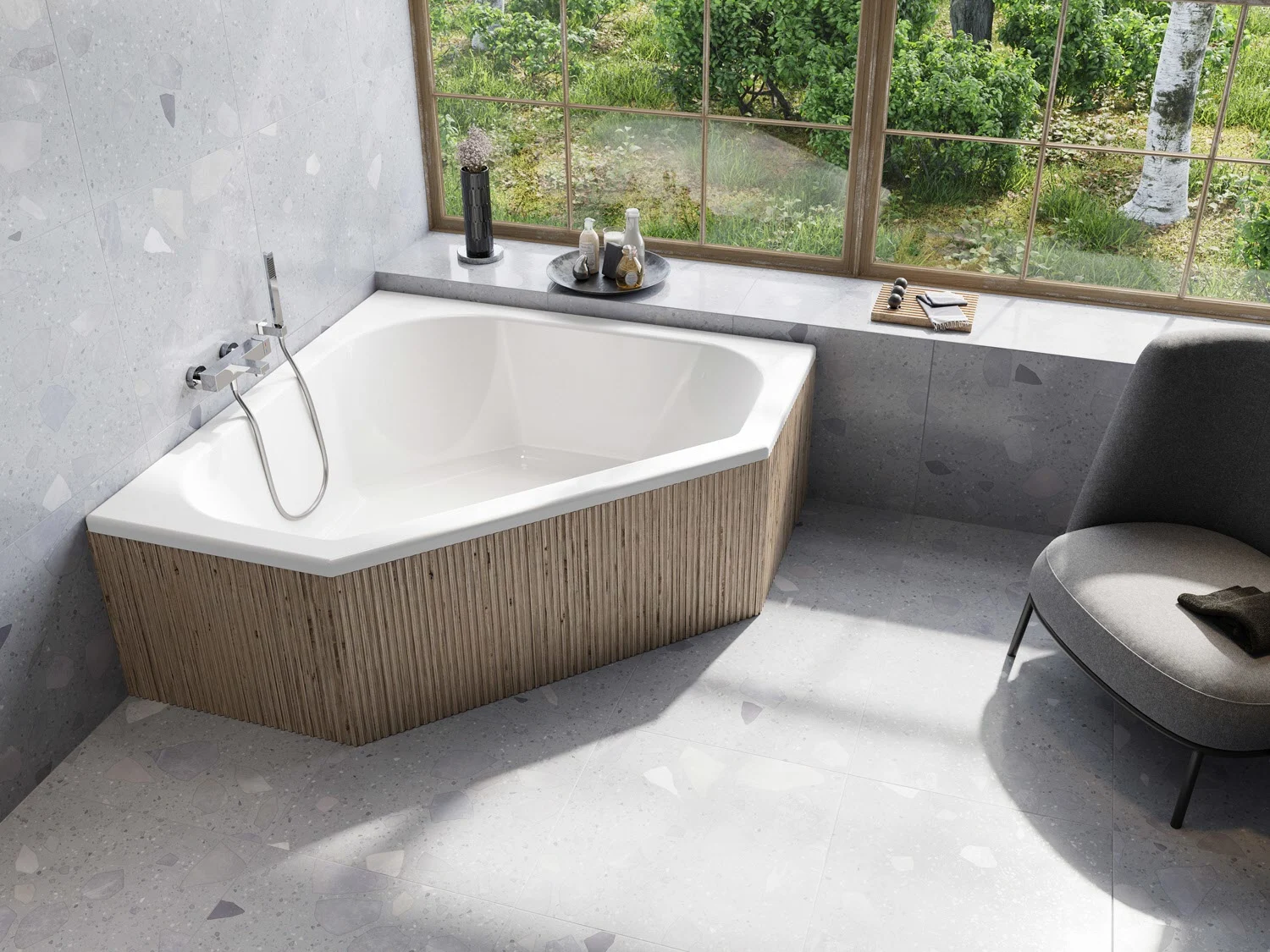 Kronenbach Cube Eckbadewanne 145 x 145 cm Bild 3