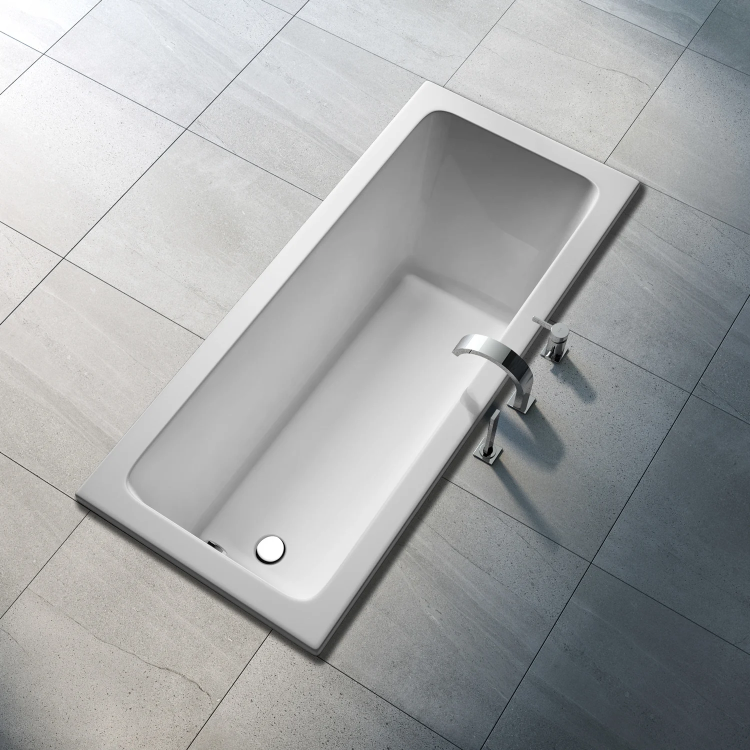Kronenbach Cube Solo-Badewanne 170 x 75 cm