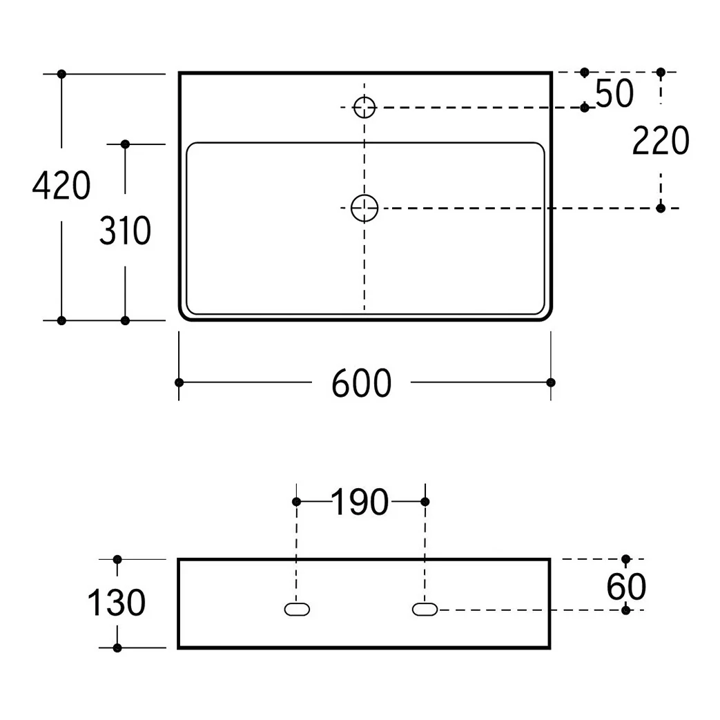 Kronenbach Cube Aufsatzwaschtisch 60 x 42 cm Bild 5
