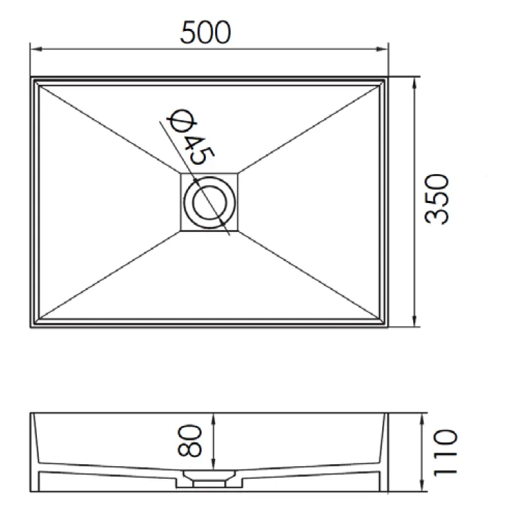 Kronenbach Stone Aufsatzwaschtisch 50 x 35 cm Bild 4