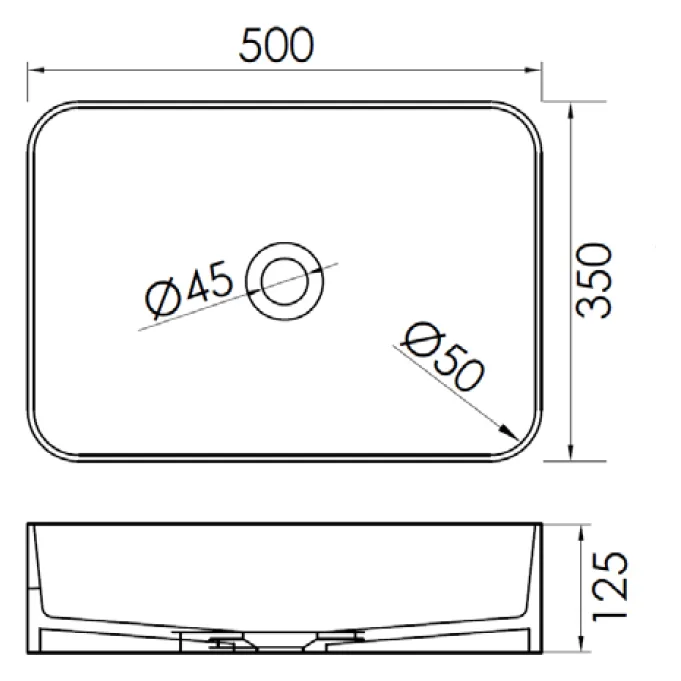Kronenbach Stone Aufsatzwaschtisch 50 x 35 cm Bild 4