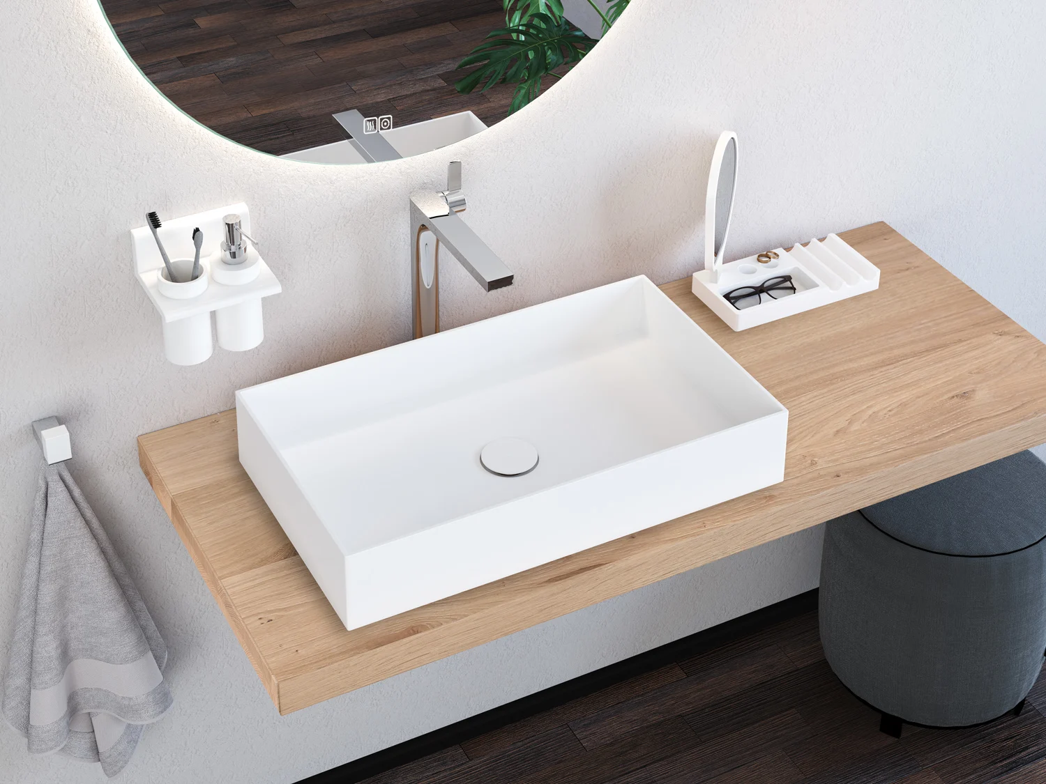 Kronenbach Stone Aufsatzwaschtisch 50 x 35 cm Bild 3