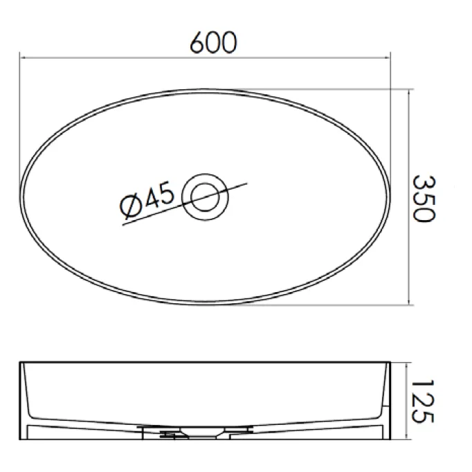 Kronenbach Stone Aufsatzwaschtisch 60 x 35 cm Bild 4