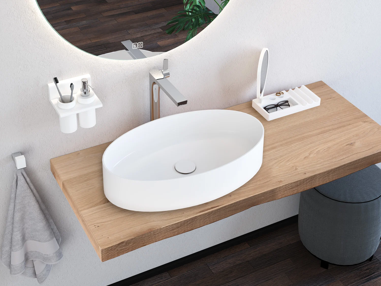 Kronenbach Stone Aufsatzwaschtisch 60 x 35 cm Bild 3