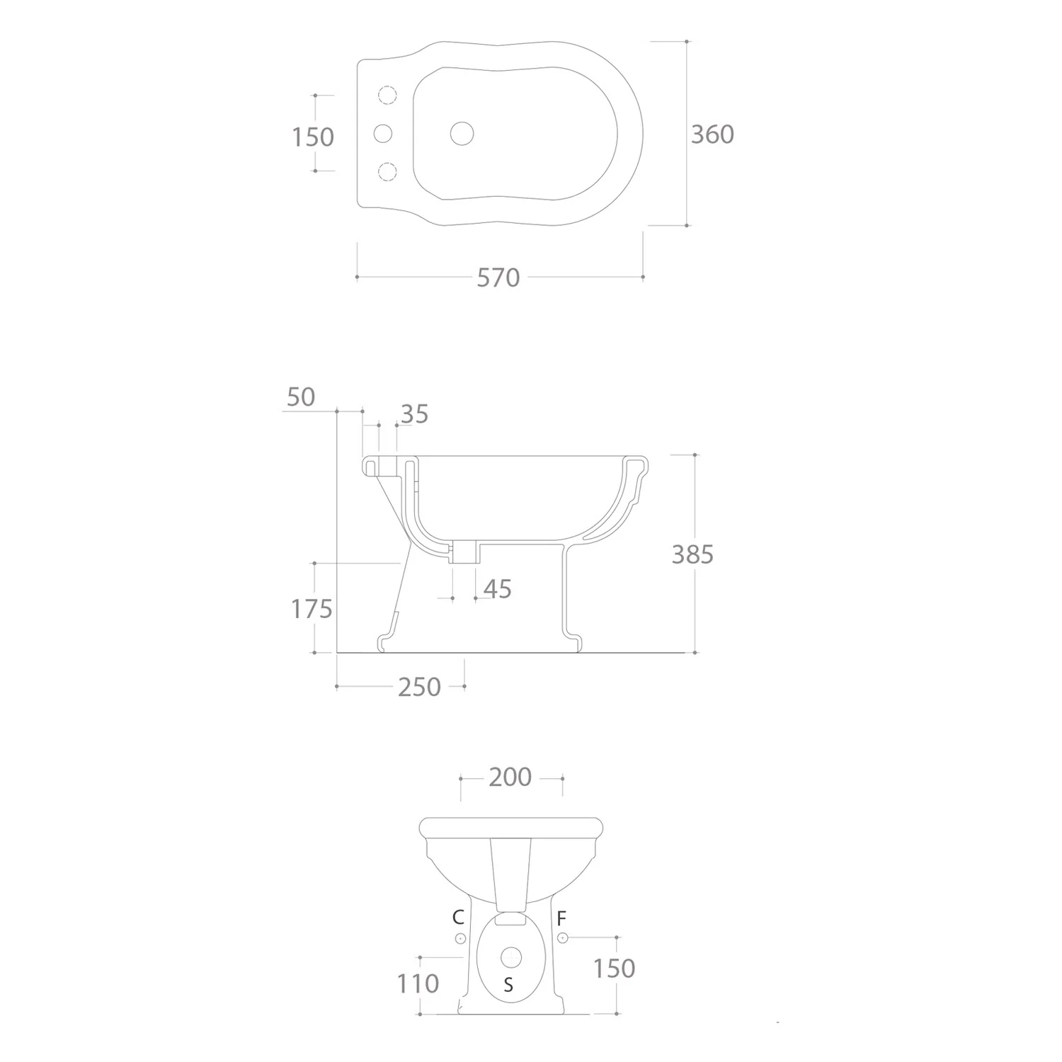 Kronenbach Iota 2.0 Stand-Bidet Bild 4