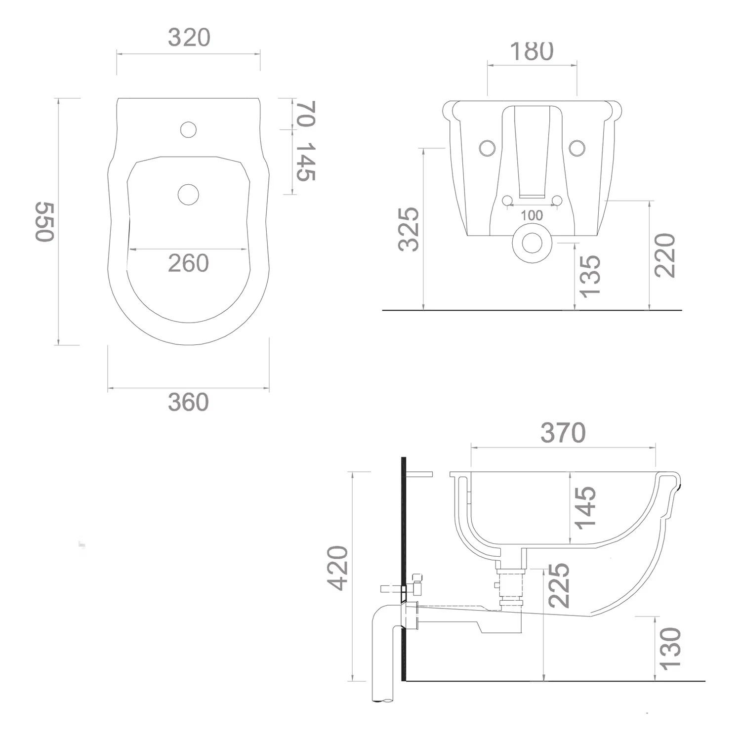 Kronenbach Iota 2.0 Wand-Bidet Bild 3