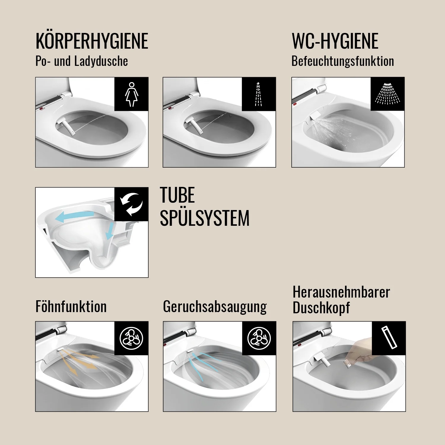 Kronenbach Tube Dusch-WC spülrandlos inkl. WC-Sitz Bild 6