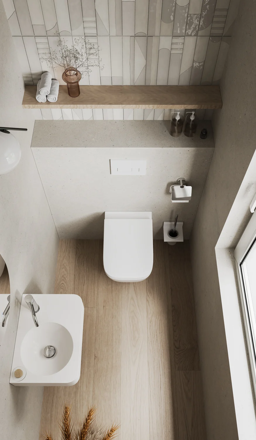 Kronenbach Cube Wand-WC-Set kompakt, spülrandlos inkl. WC-Sitz Bild 6