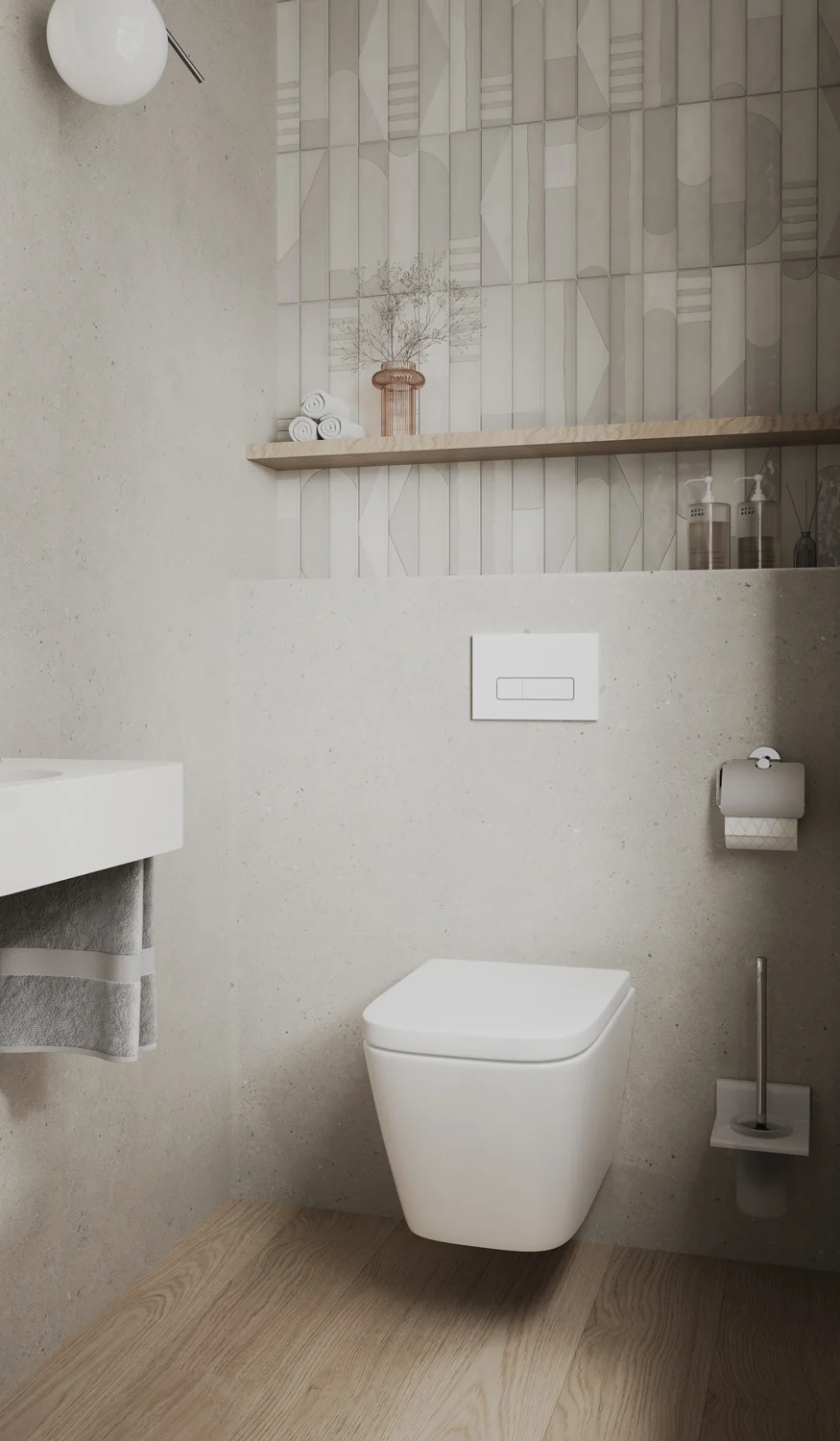 Kronenbach Cube Wand-WC-Set kompakt, spülrandlos inkl. WC-Sitz Bild 5