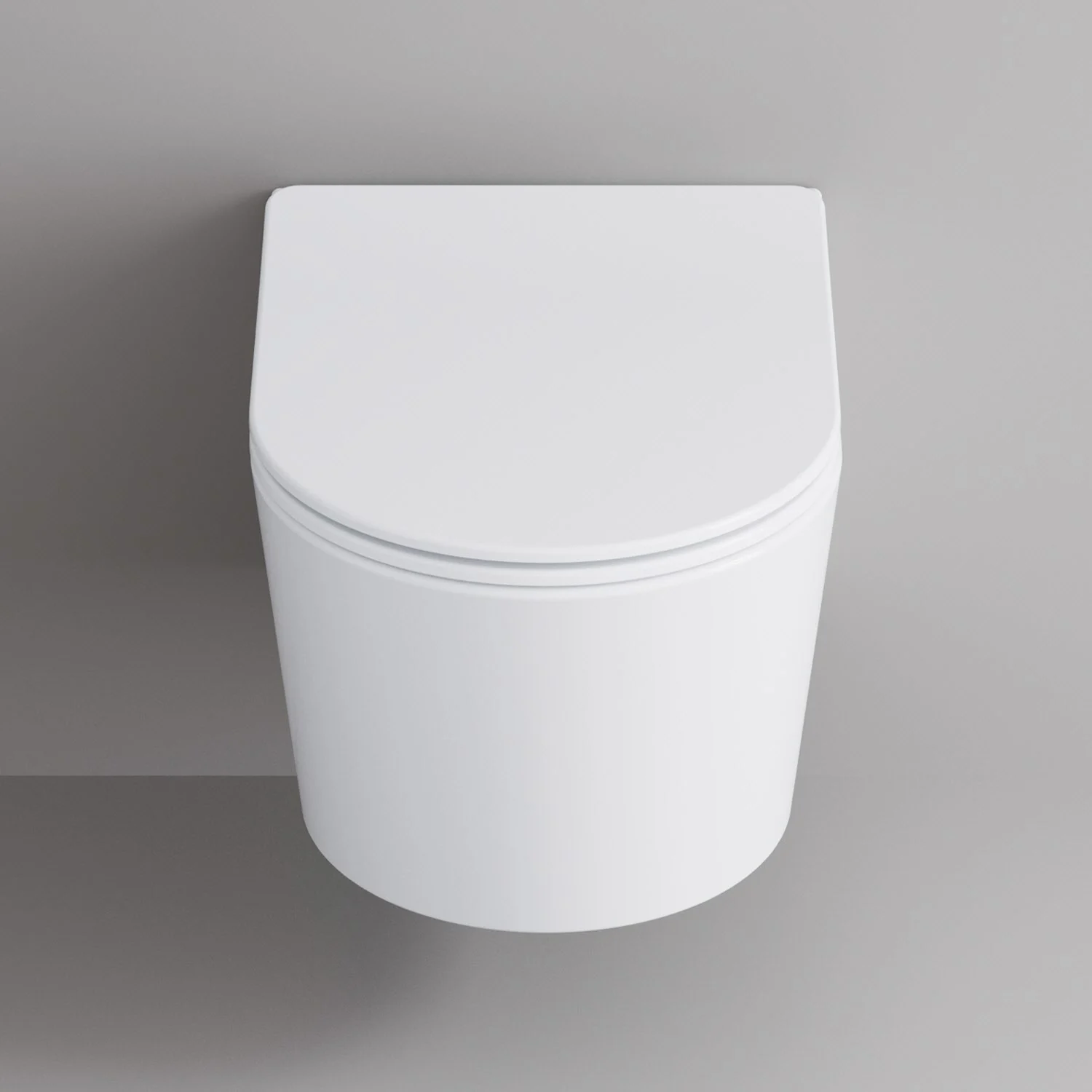 Kronenbach Tube Wand-WC spülrandlos mit Rotationsspülung und WC-Sitz slim Bild 2