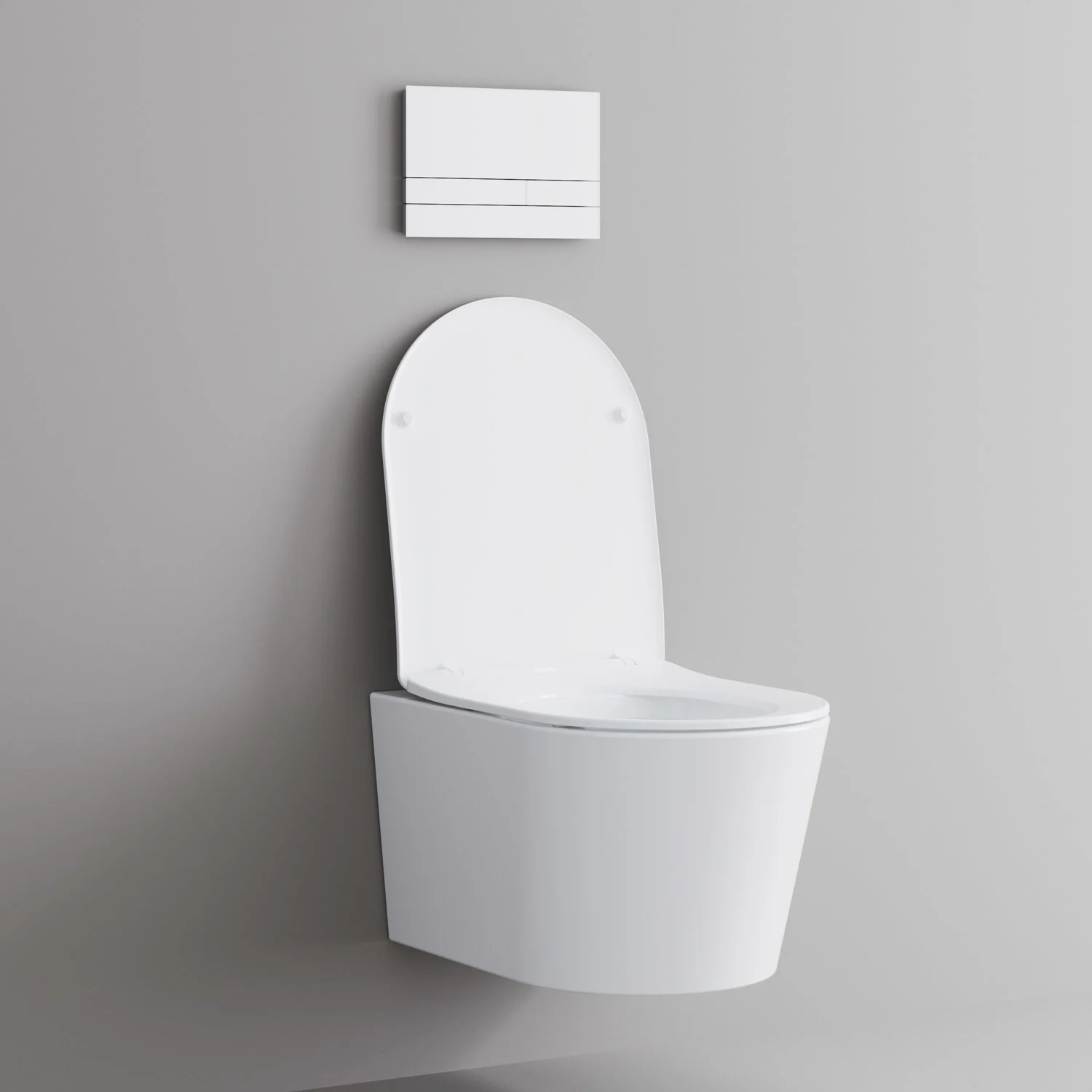 Kronenbach Tube Wand-WC spülrandlos mit Rotationsspülung und WC-Sitz slim Bild 5