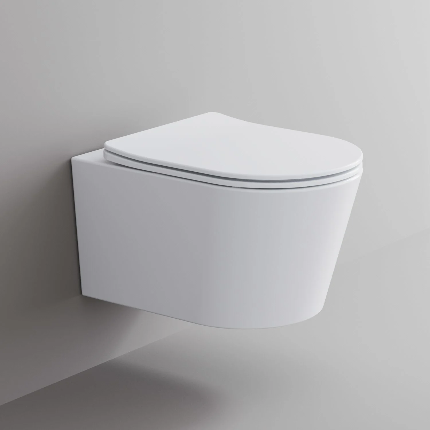 Kronenbach Tube Wand-WC spülrandlos mit Rotationsspülung und WC-Sitz slim