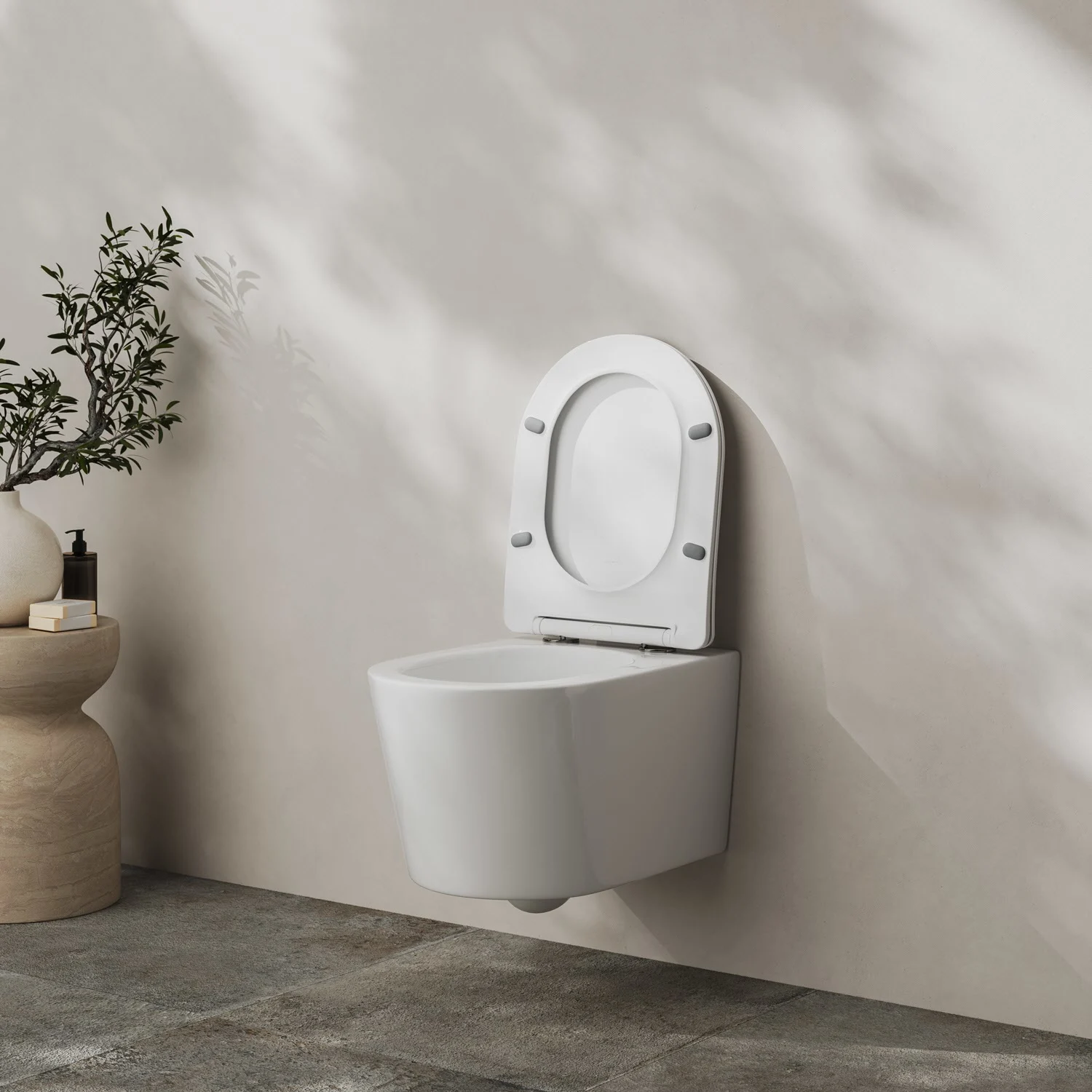 Kronenbach Tube Wand-WC spülrandlos mit Rotationsspülung und WC-Sitz slim Bild 4