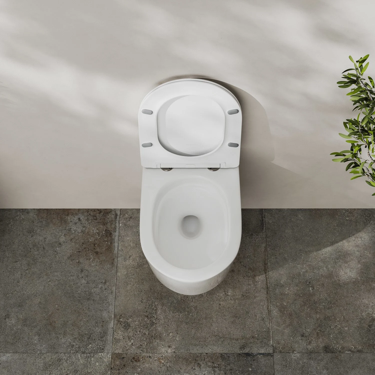 Kronenbach Tube Wand-WC spülrandlos mit Rotationsspülung und WC-Sitz slim Bild 5