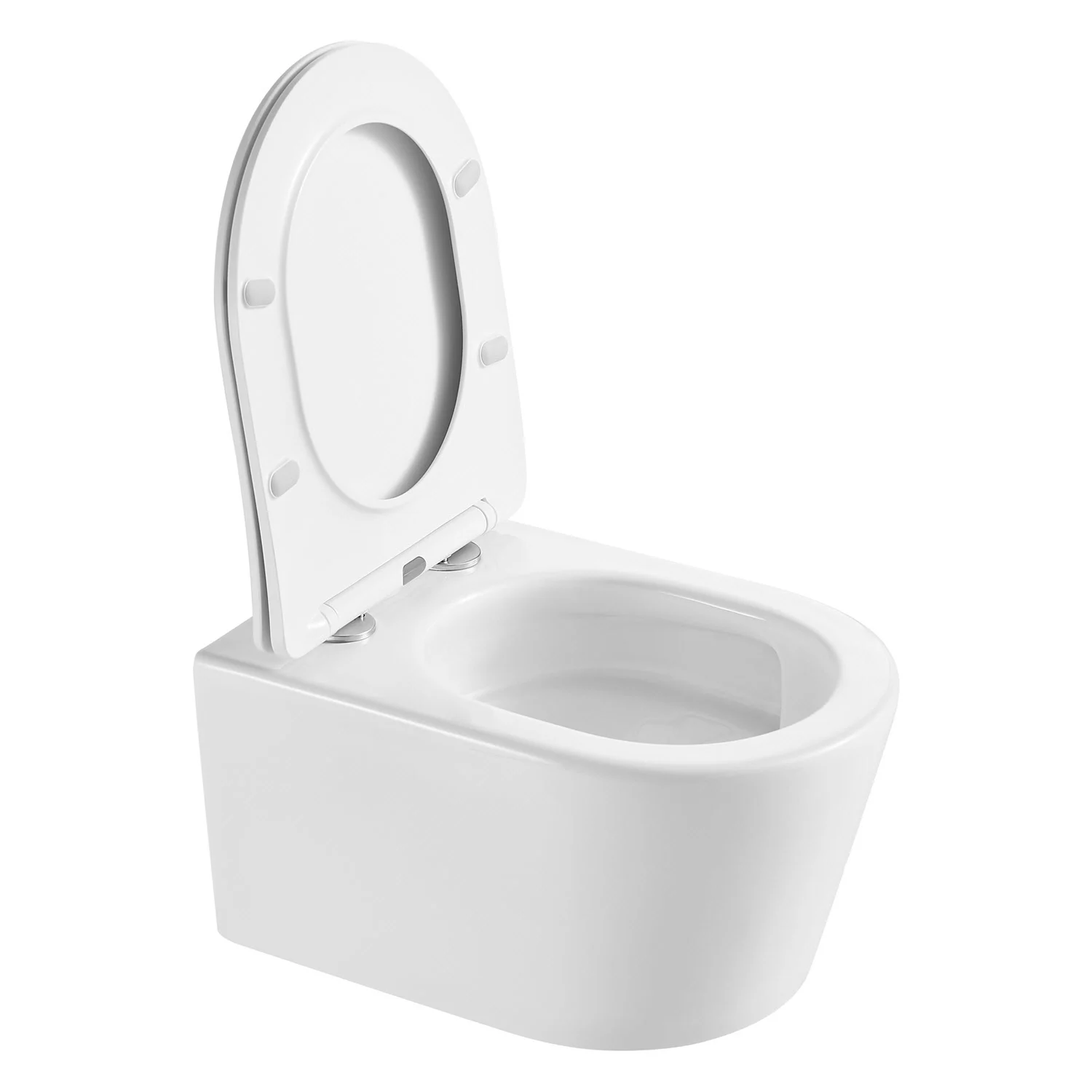 Biała miska WC z widokiem z boku, Kronenbach
