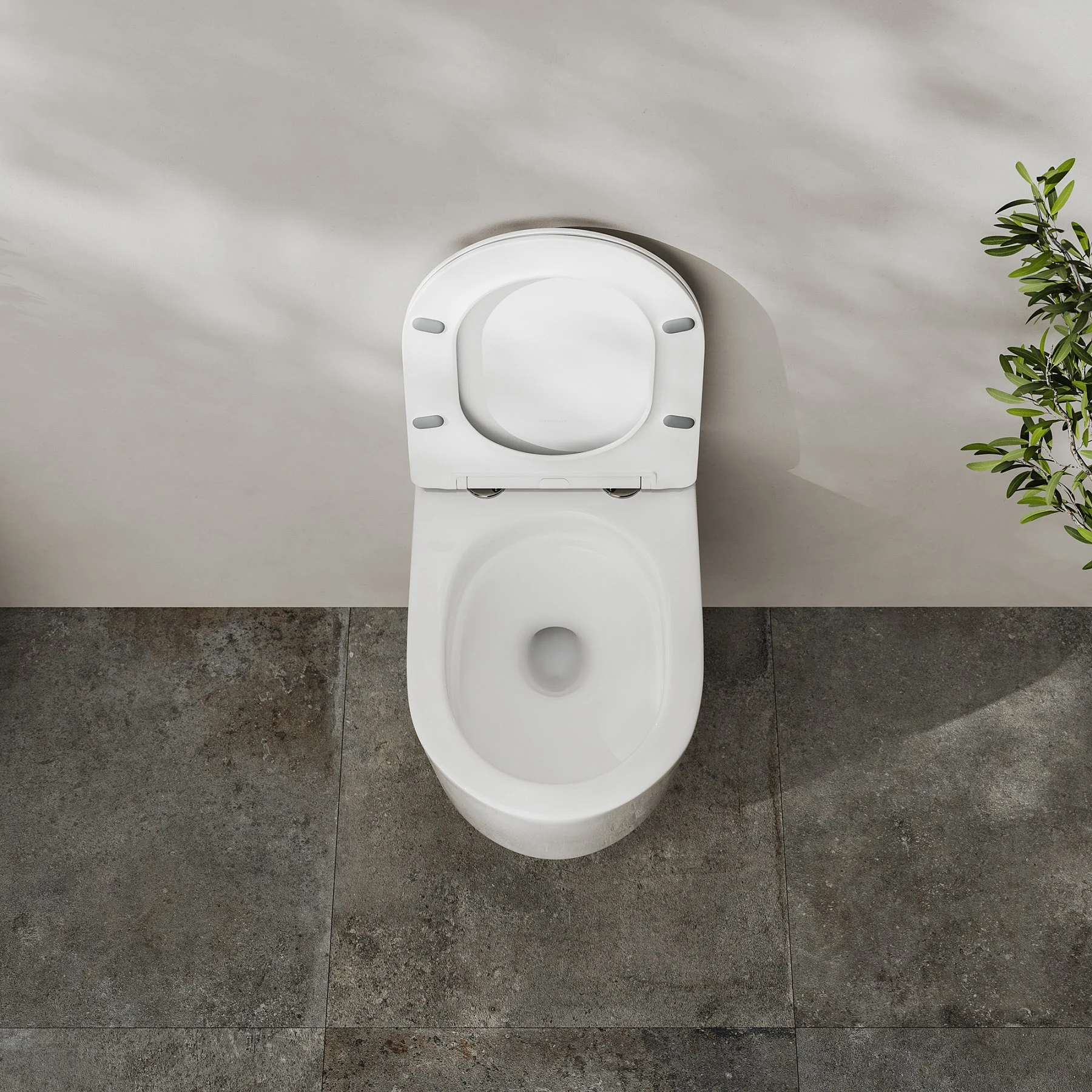 Kronenbach Tube Wand-WC spülrandlos mit Rotationsspülung und WC-Sitz slim Bild 5