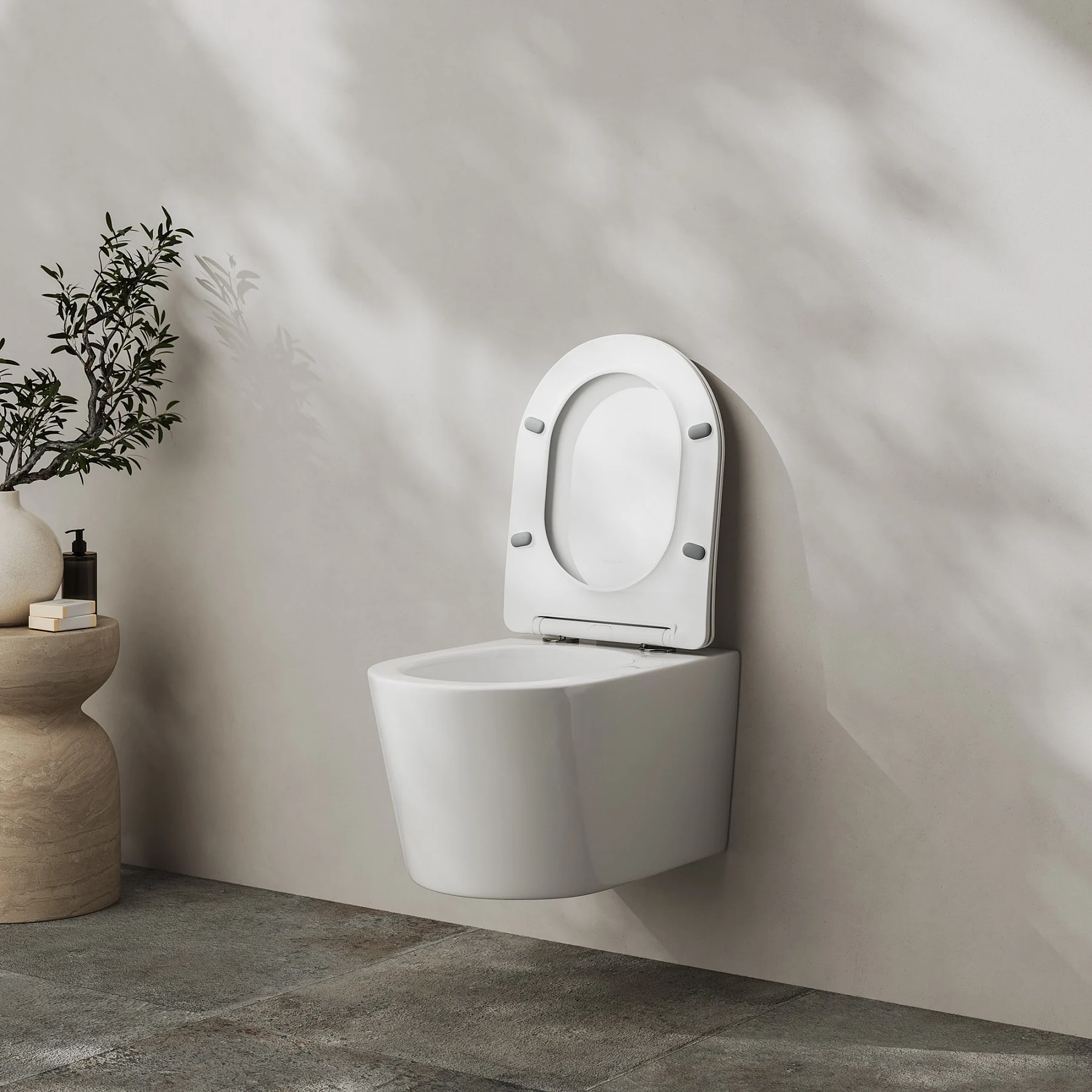 Kronenbach Tube Wand-WC spülrandlos mit Rotationsspülung und WC-Sitz slim Bild 4
