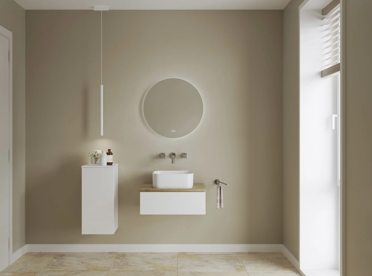 Kronenbach Cube Highboard 30 x 64,6 cm, 1 Tür, Anschlag links, mit TIP-ON Bild 4