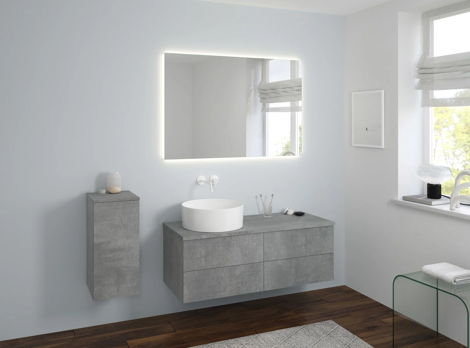 Kronenbach Cube Highboard 30 x 64,6 cm, 1 Tür, Anschlag rechts, mit TIP-ON Bild 3