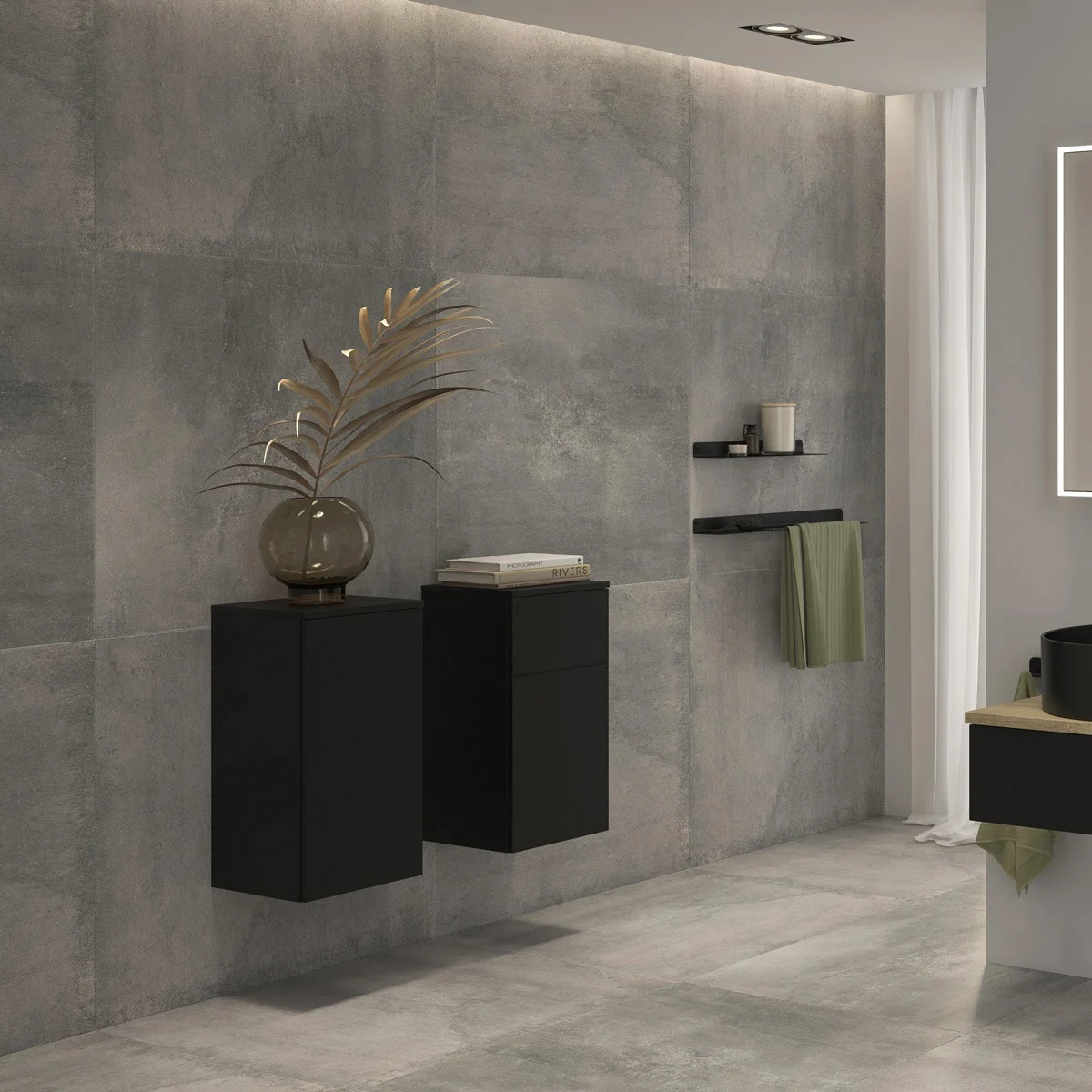 Kronenbach Cube Highboard 30 x 64,6 cm, 1 Tür, Anschlag links, mit TIP-ON Bild 3