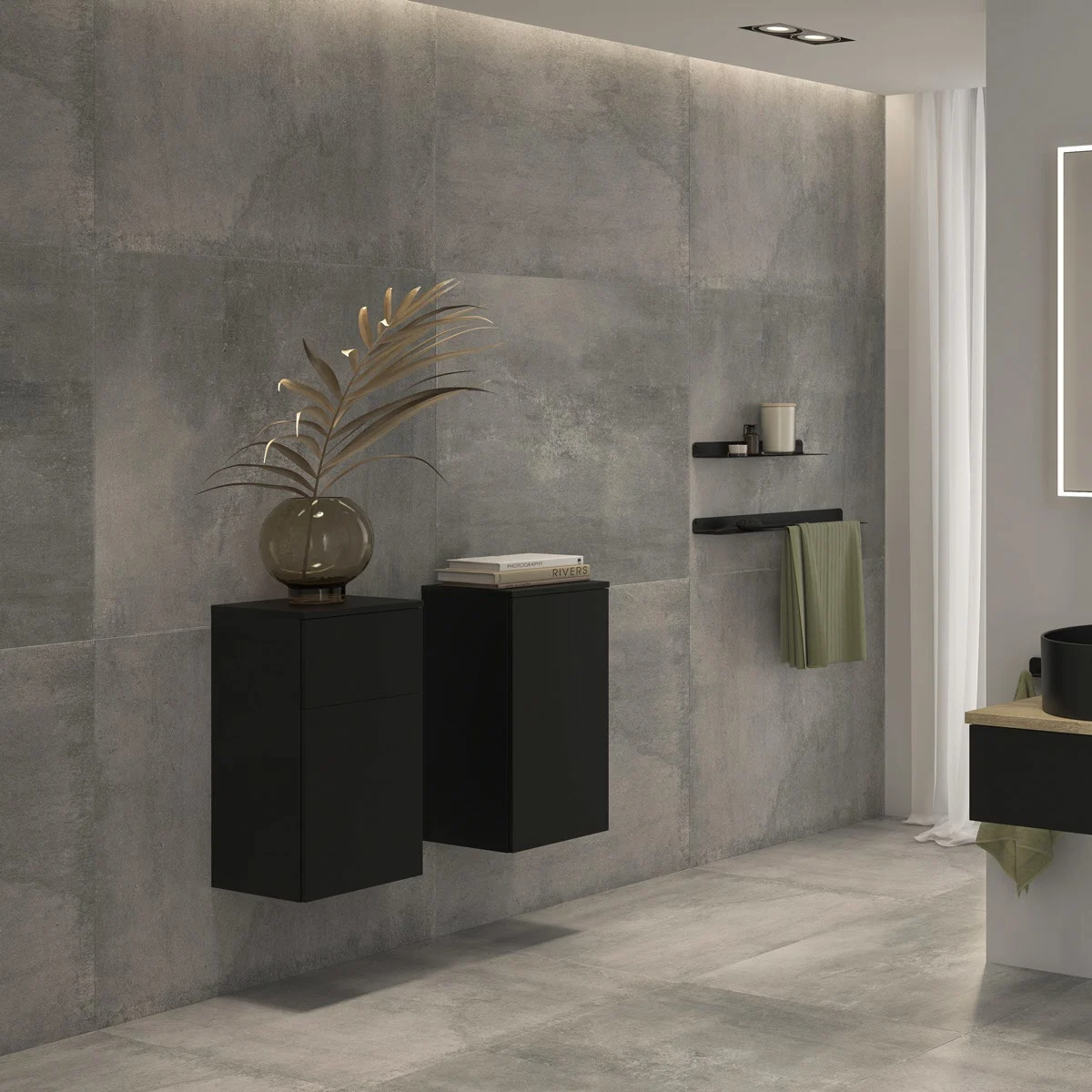 Kronenbach Cube Highboard 30 x 64,6 cm, 1 Tür, Anschlag rechts, mit TIP-ON Bild 3