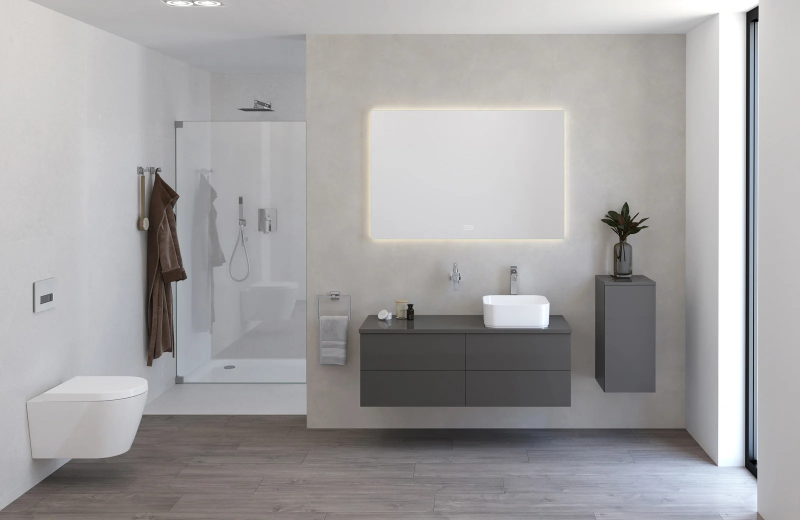 Kronenbach Cube Highboard 30 x 64,6 cm, 1 Tür, Anschlag rechts, mit TIP-ON Bild 3