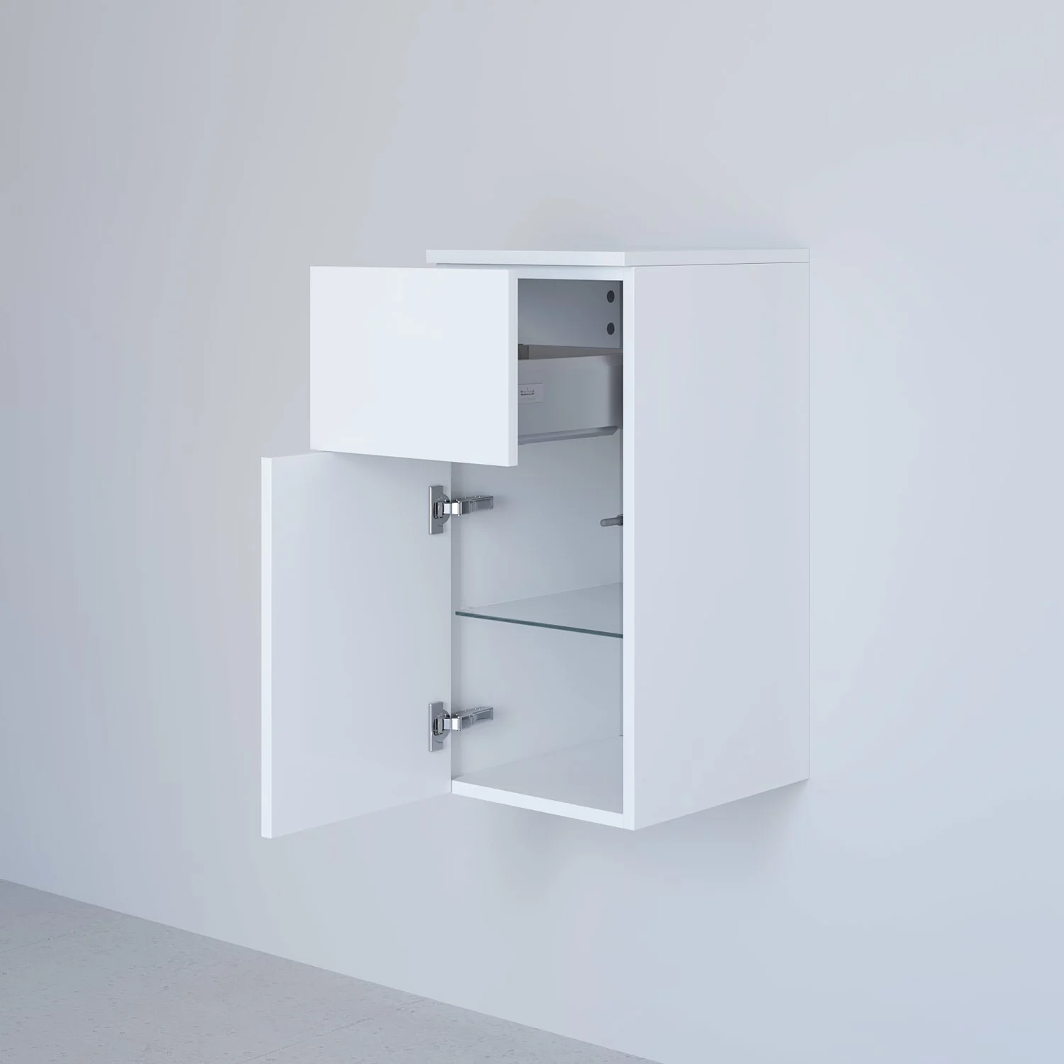 Kronenbach Cube Highboard 30 x 64,6 cm, 1 Auszug, 1 Tür, Anschlag links, mit TIP-ON Bild 2