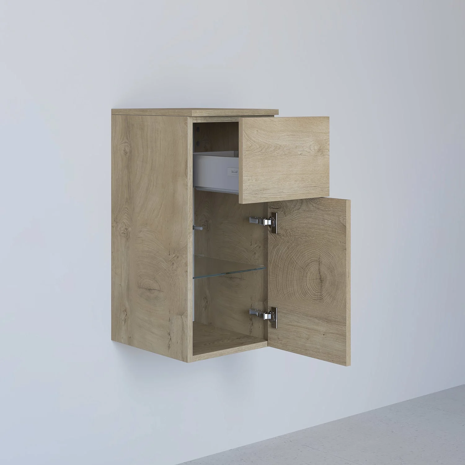 Kronenbach Cube Highboard 30 x 64,6 cm, 1 Auszug, 1 Tür, Anschlag rechts, mit TIP-ON Bild 2