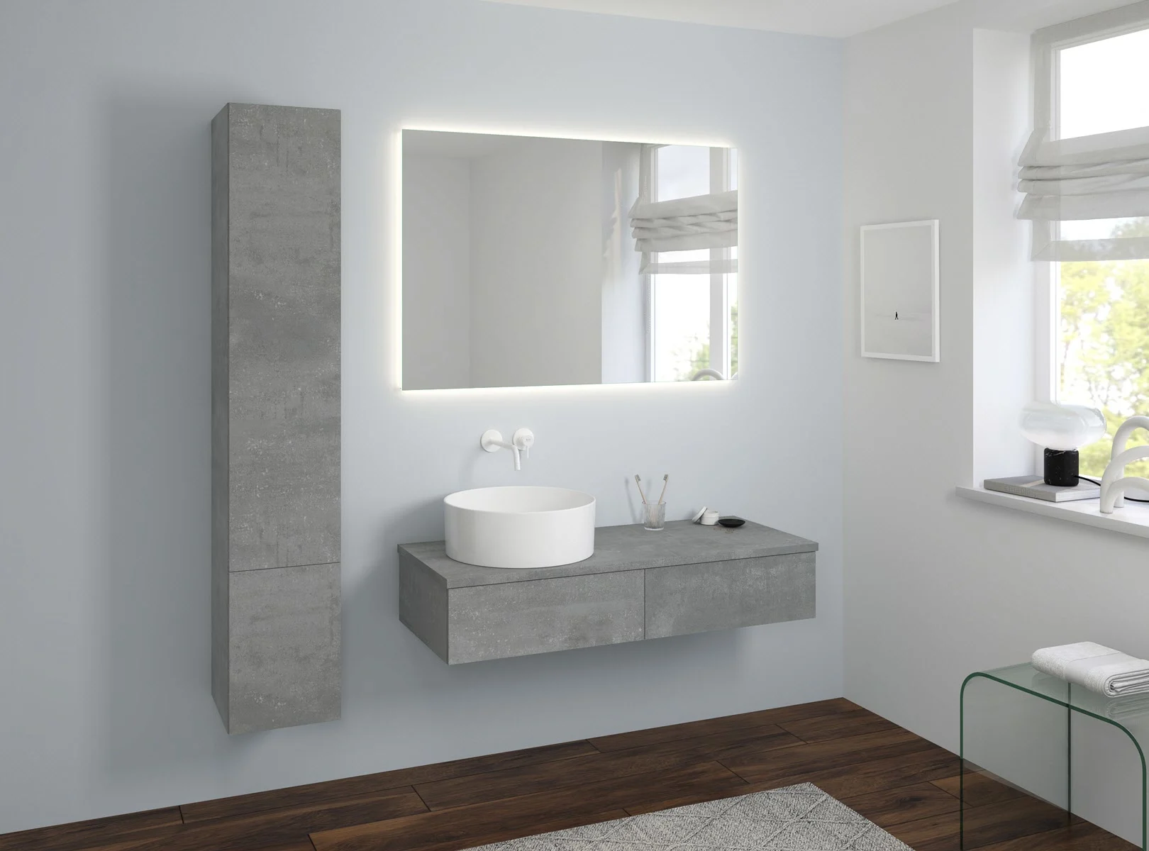 Kronenbach Cube Hochschrank 30 x 168 cm, 1 Auszug, 1 Tür, Anschlag rechts, mit TIP-ON Bild 3