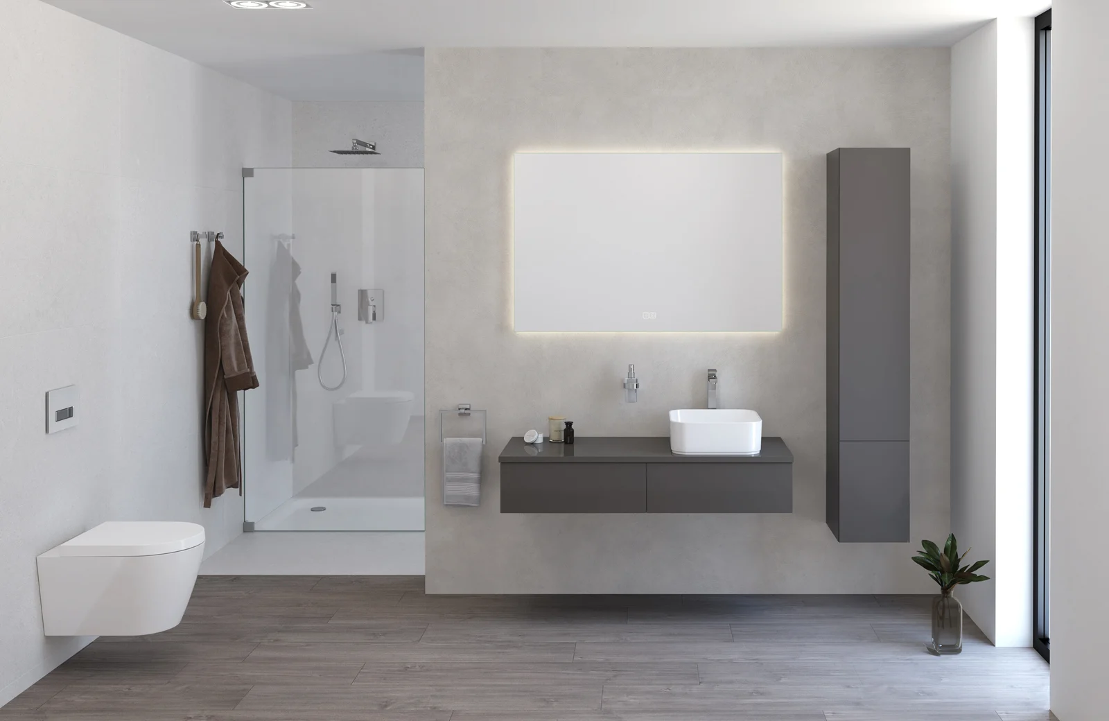 Kronenbach Cube Hochschrank 30 x 168 cm, 2 Türen, Anschlag rechts, mit TIP-ON Bild 3