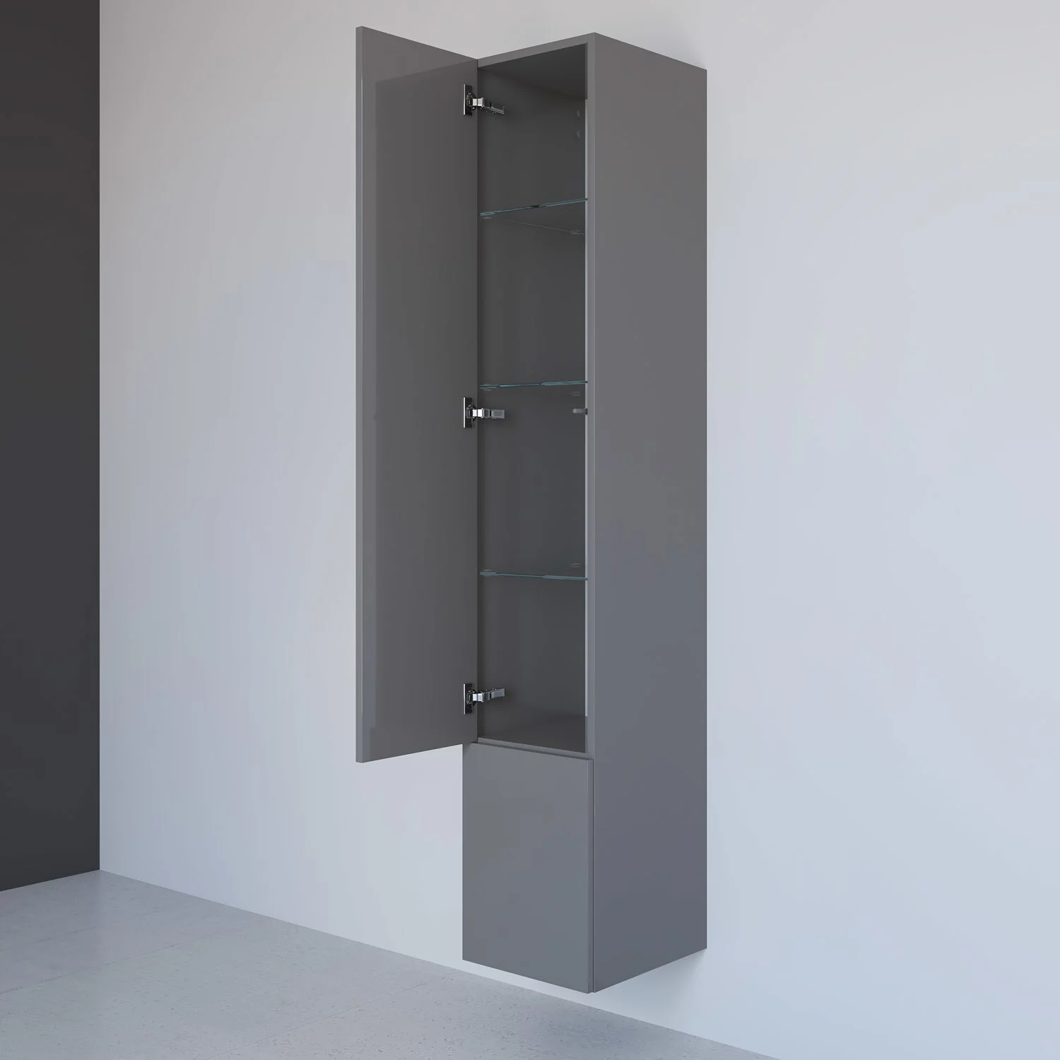 Kronenbach Cube Hochschrank 30 x 168 cm, 2 Türen, Anschlag links, mit TIP-ON Bild 2