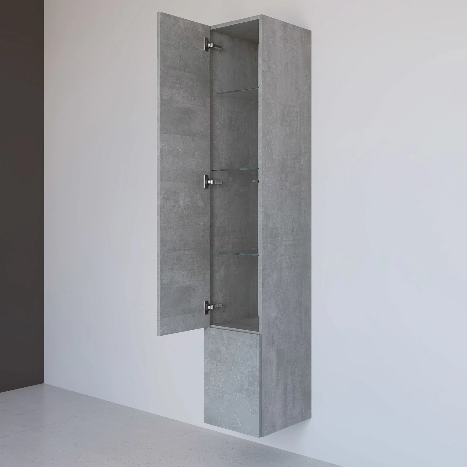 Kronenbach Cube Hochschrank 30 x 168 cm, 2 Türen, Anschlag links, mit TIP-ON Bild 2