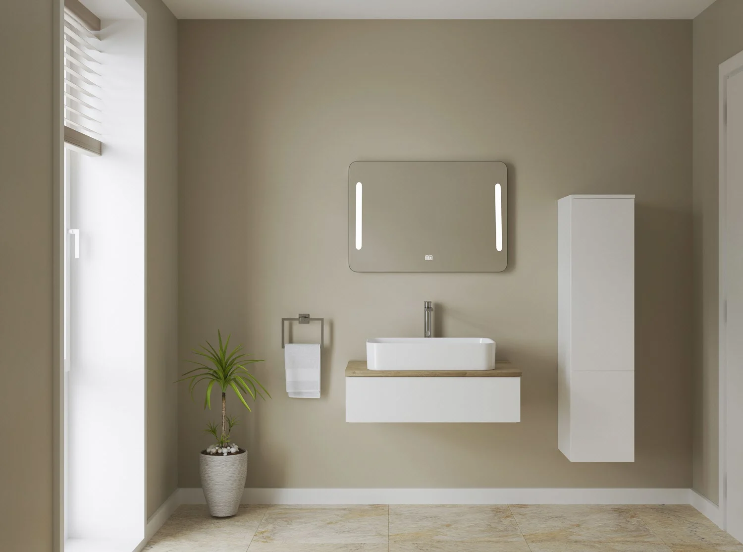 Kronenbach Cube Maxiboard, 30 x 127,6 cm, 1 Auszug, 1 Tür, Anschlag rechts, mit TIP-ON Bild 4