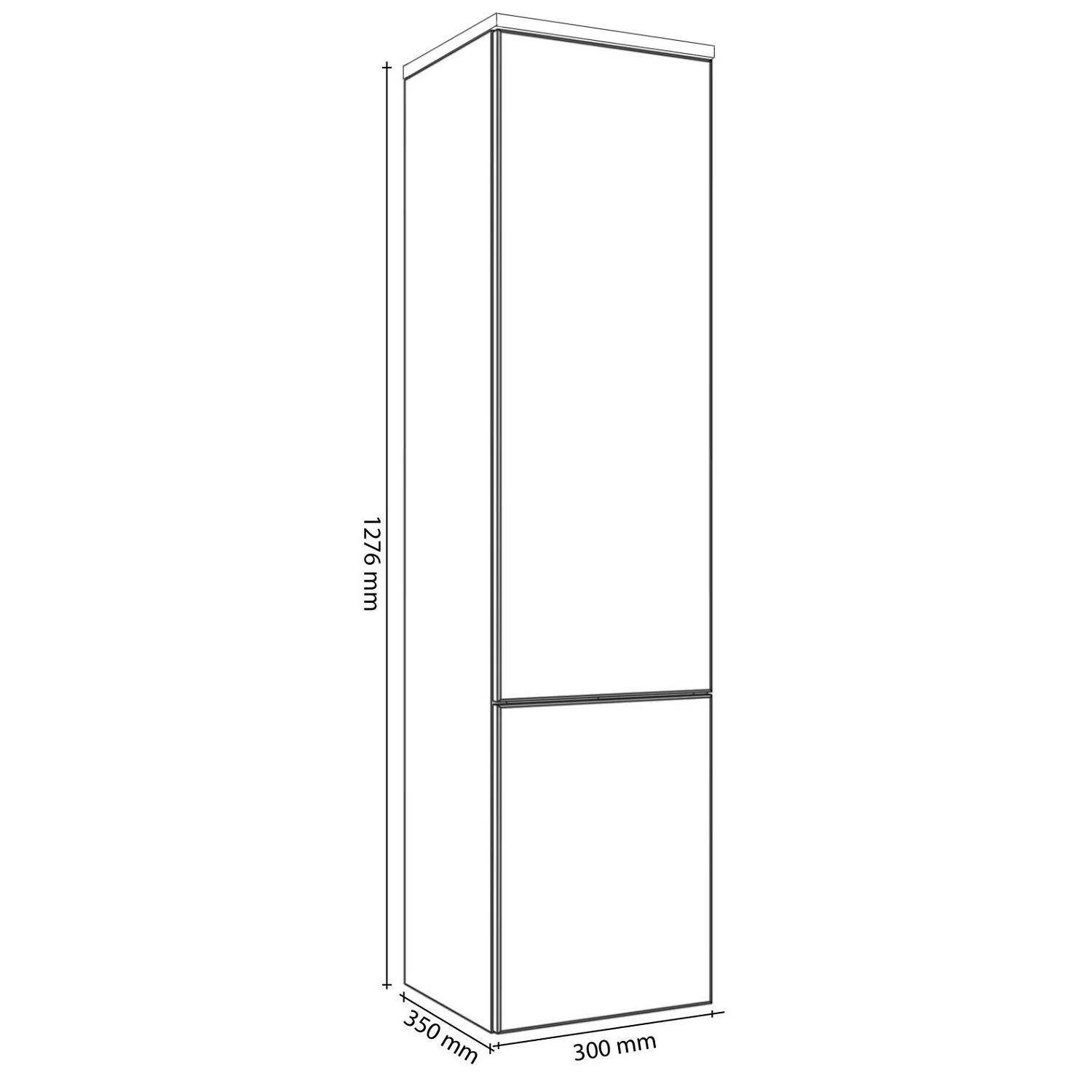 Kronenbach Cube Maxiboard 30 x 127,6 cm, 2 Türen, Anschlag links, mit TIP-ON Bild 4